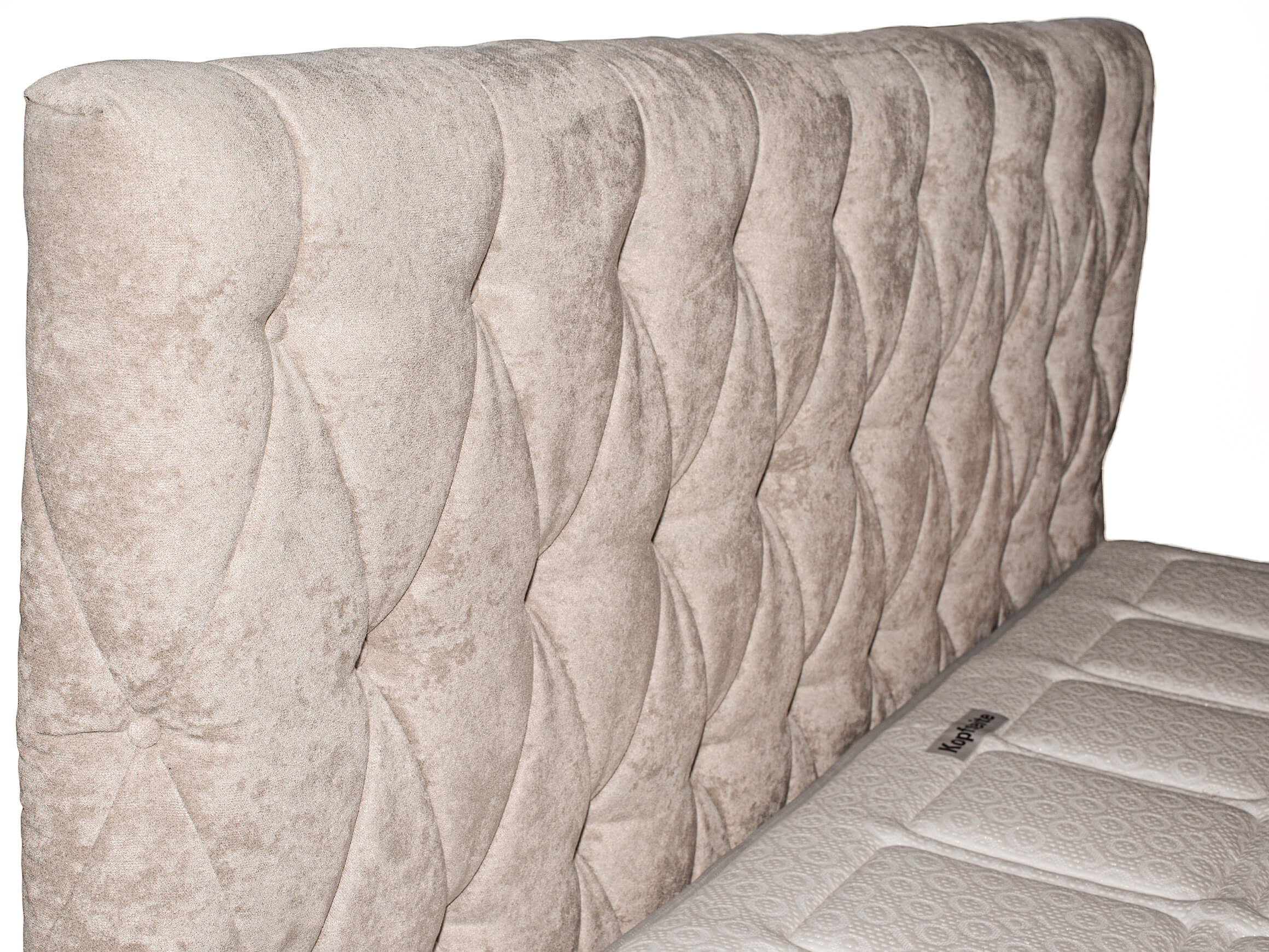 Boxspringbett Cubic Chesterfield Ada AT / Farbe: Grau