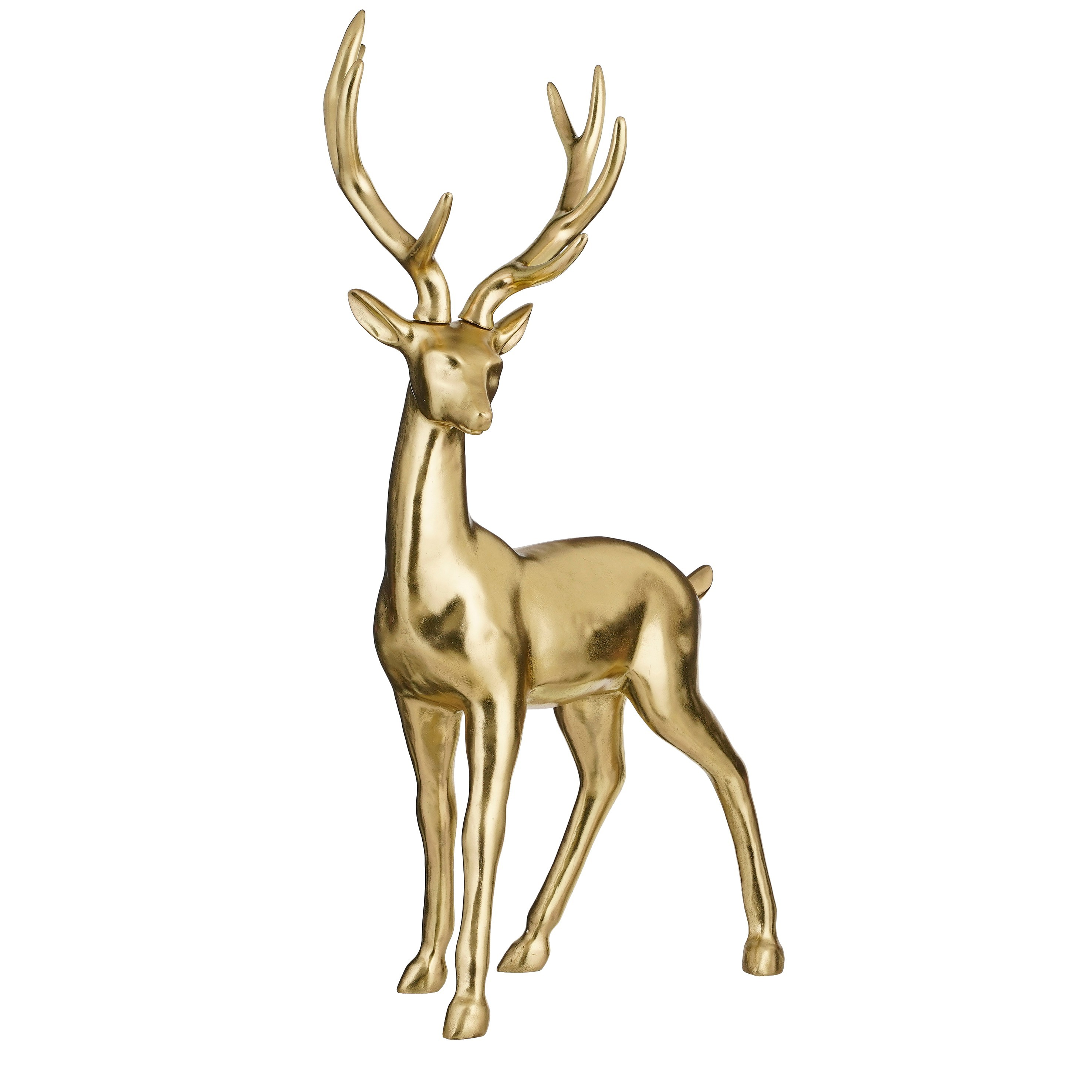 Decofinder Figur Hirsch, Stehend Gold B: 102 cm  | Schubiger Möbel