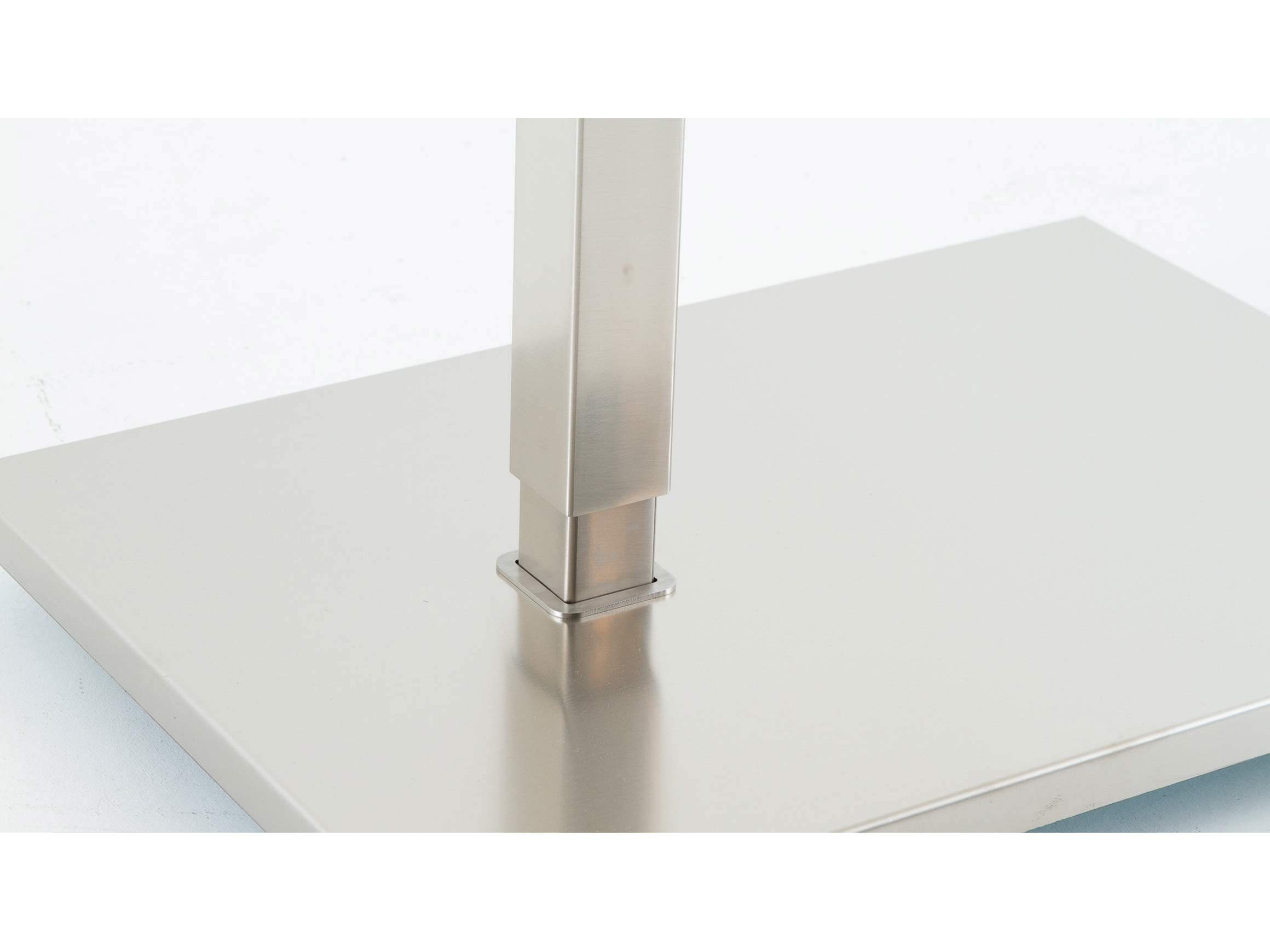 Beistelltisch Kolo, Optiwhite Glasplatte Reinweiss,