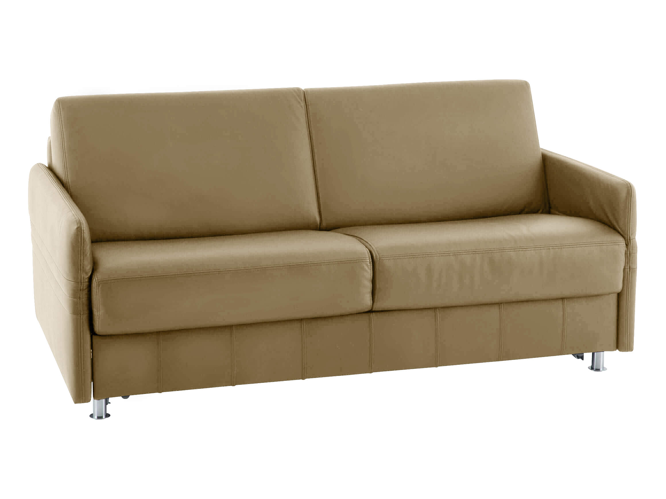 Bettsofa Mexico Leder Bali / Farbe: Beige / Material: