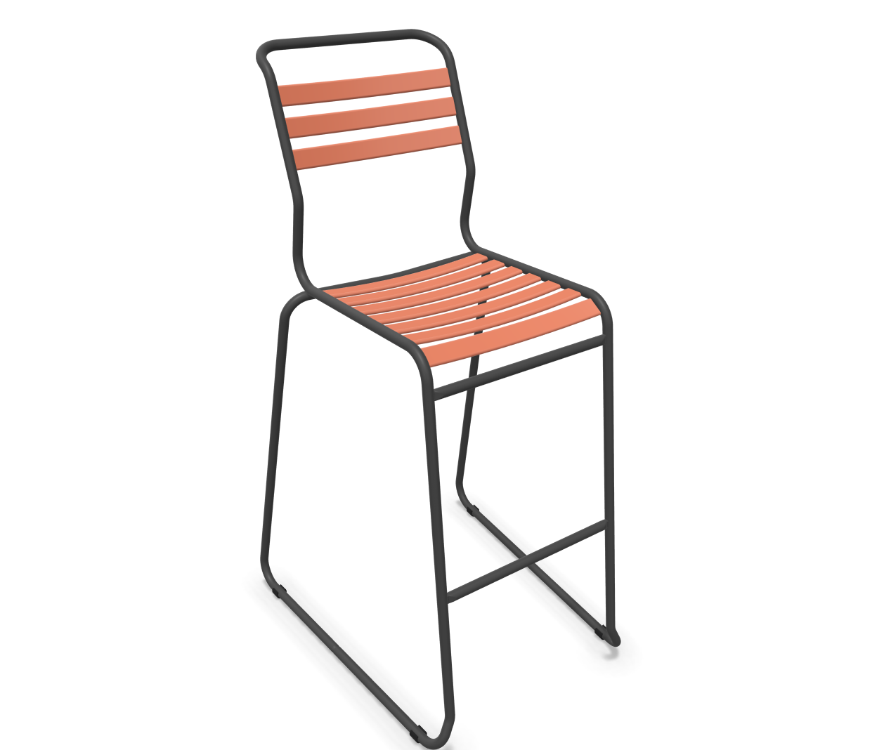 Schaffner Bar-Kufen-Lättlistuhl Säntis Braun | Schubiger Möbel