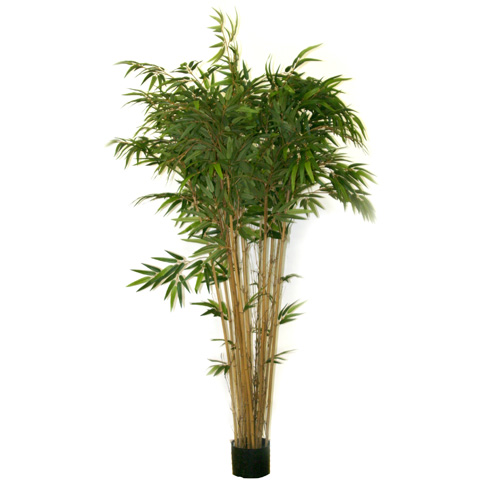 Kunstpflanze Bambus im Topf H: 120 cm Decofinder