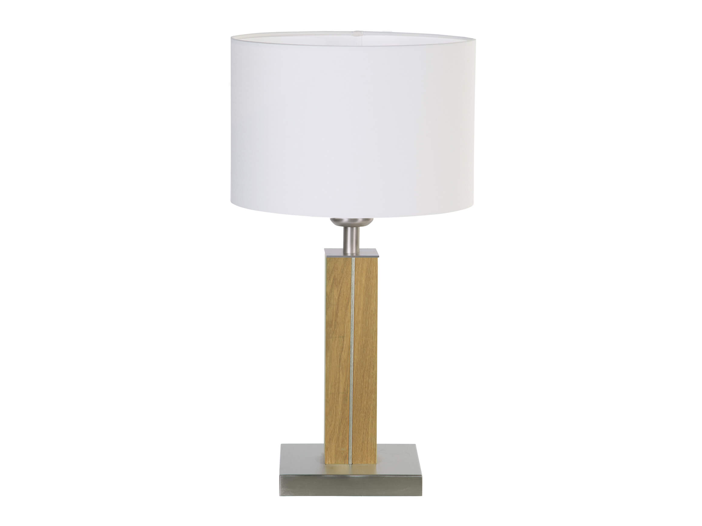 Tischlampe Delta Eiche Nickel Matt Gebürstet