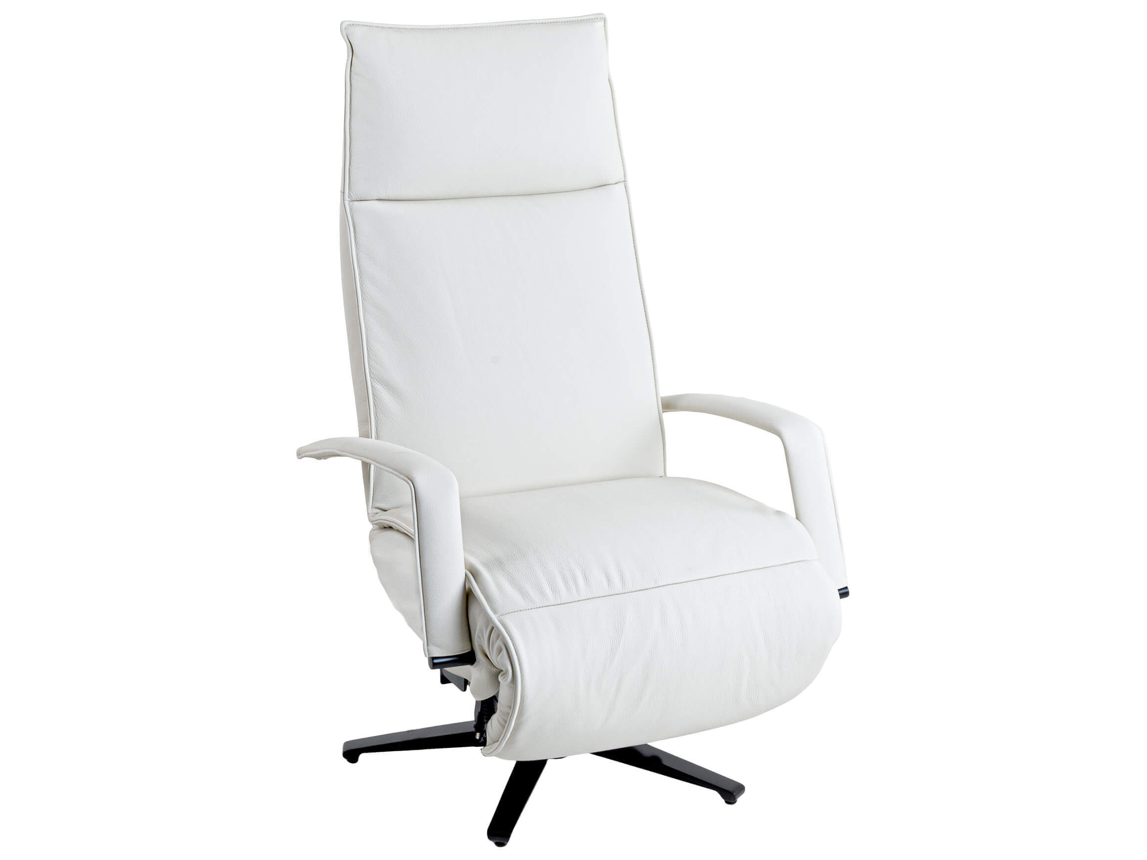 Relaxer Mirko Strässle / Colour: White / Cover material: Leather