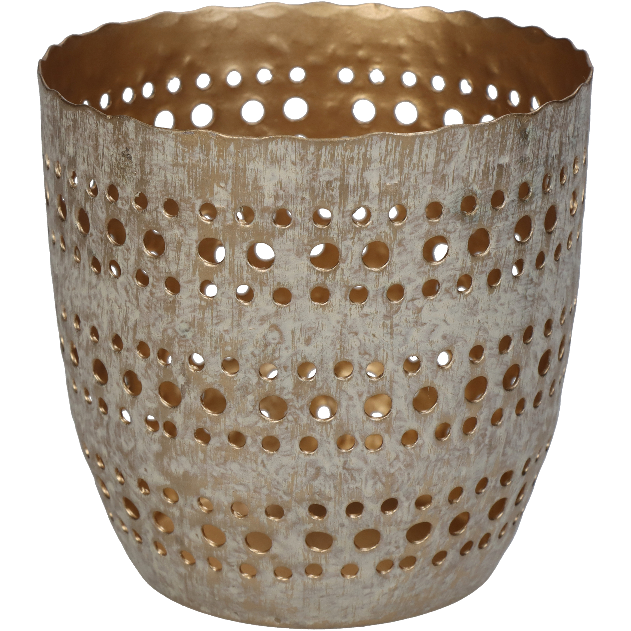 Windlicht Iron, Elfenbein H: 10 cm Kersten