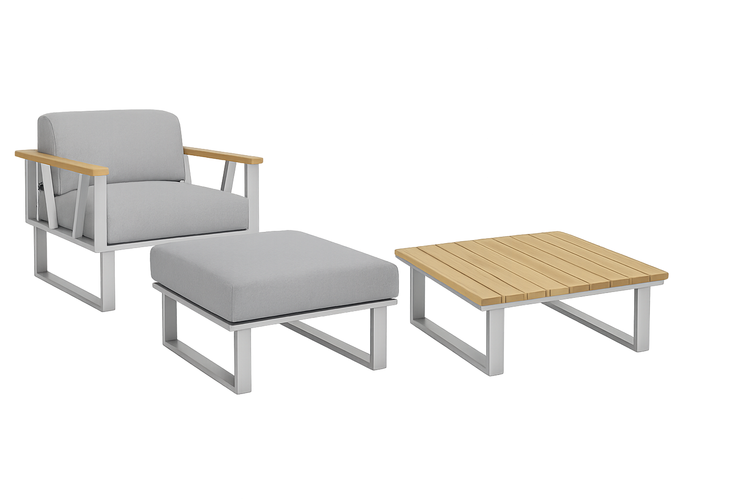 Gartenlounge Set-Belvedere Edelstahl-Blaser und Trösch