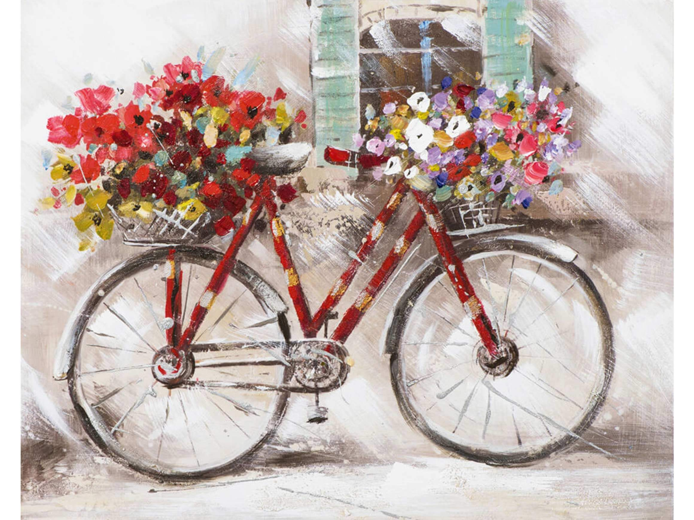 Bild Fahrrad mit Blumen image LAND
