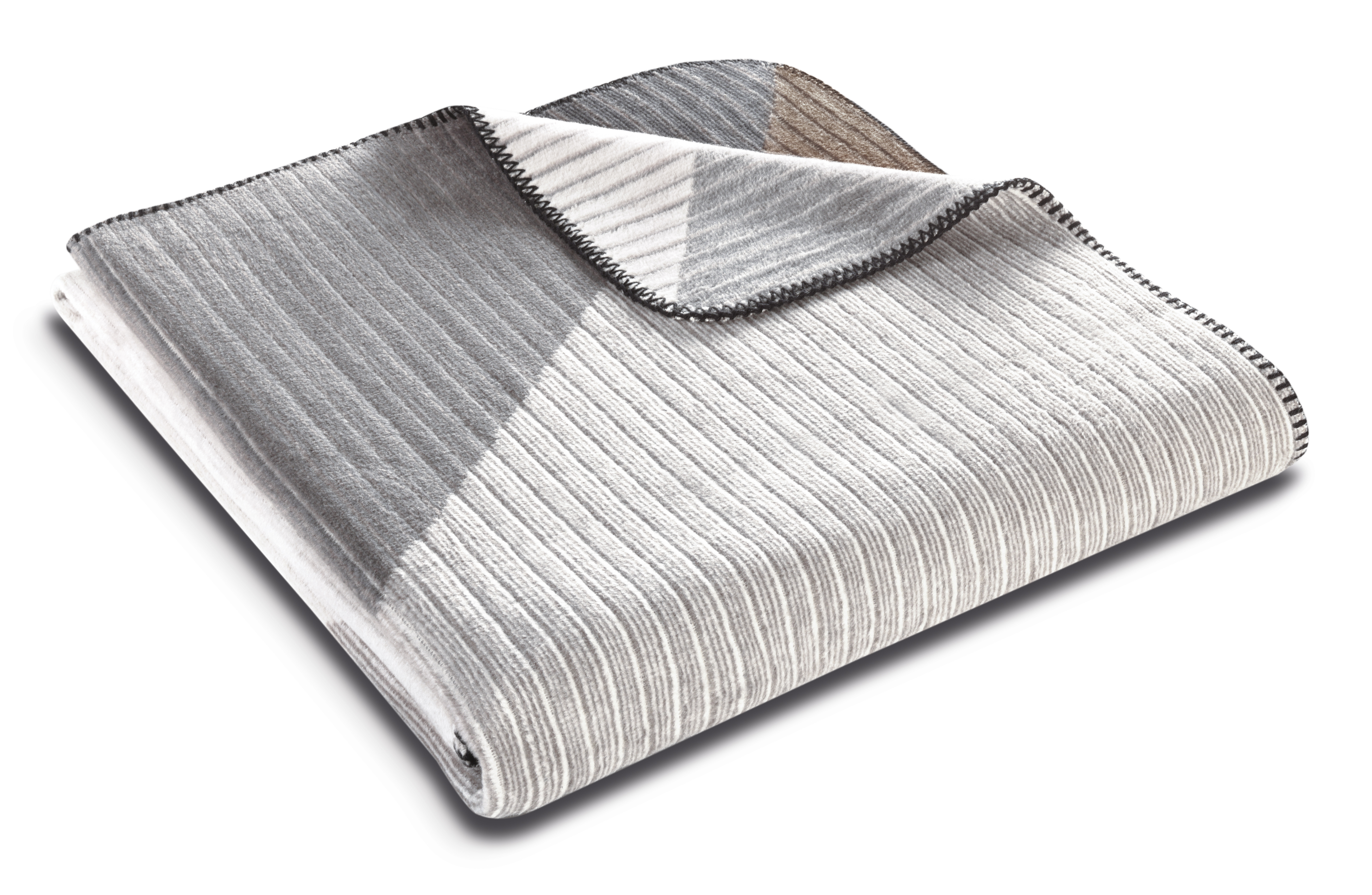 Plaid Orion Feel Graphic Grey Biederlack / Size: 150 x 200 cm