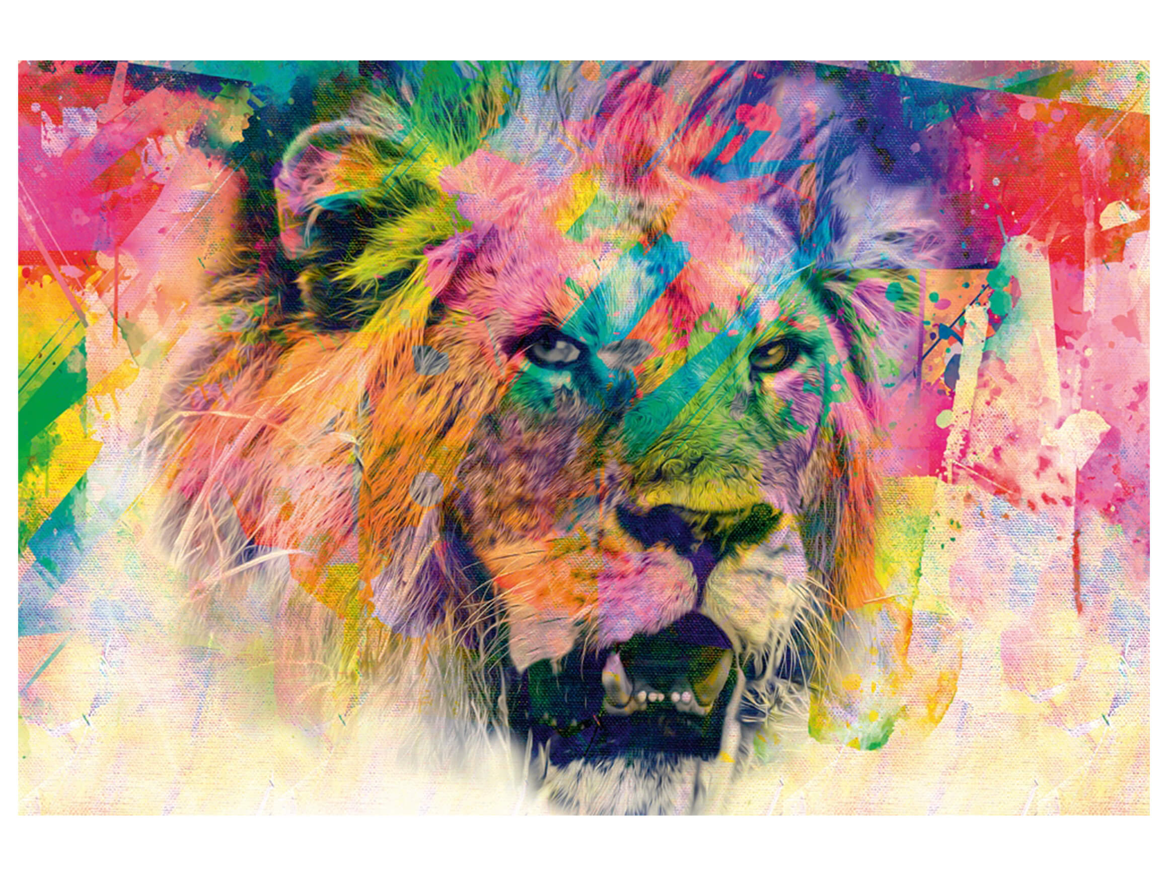 Digitaldruck auf Glas Pop Art Löwe image LAND
