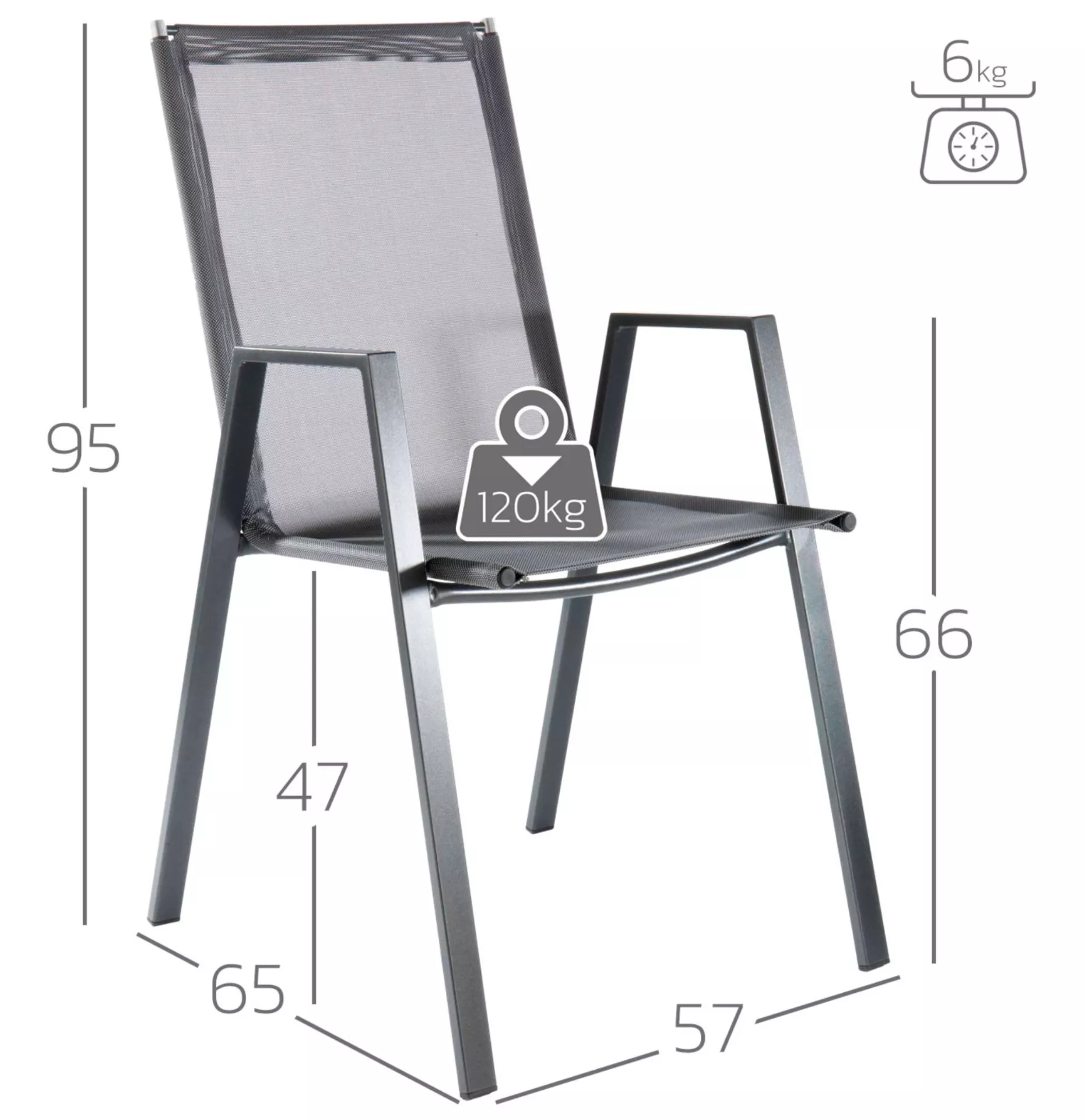 Matten-Sessel Basel Schaffner / Farbe: Grau