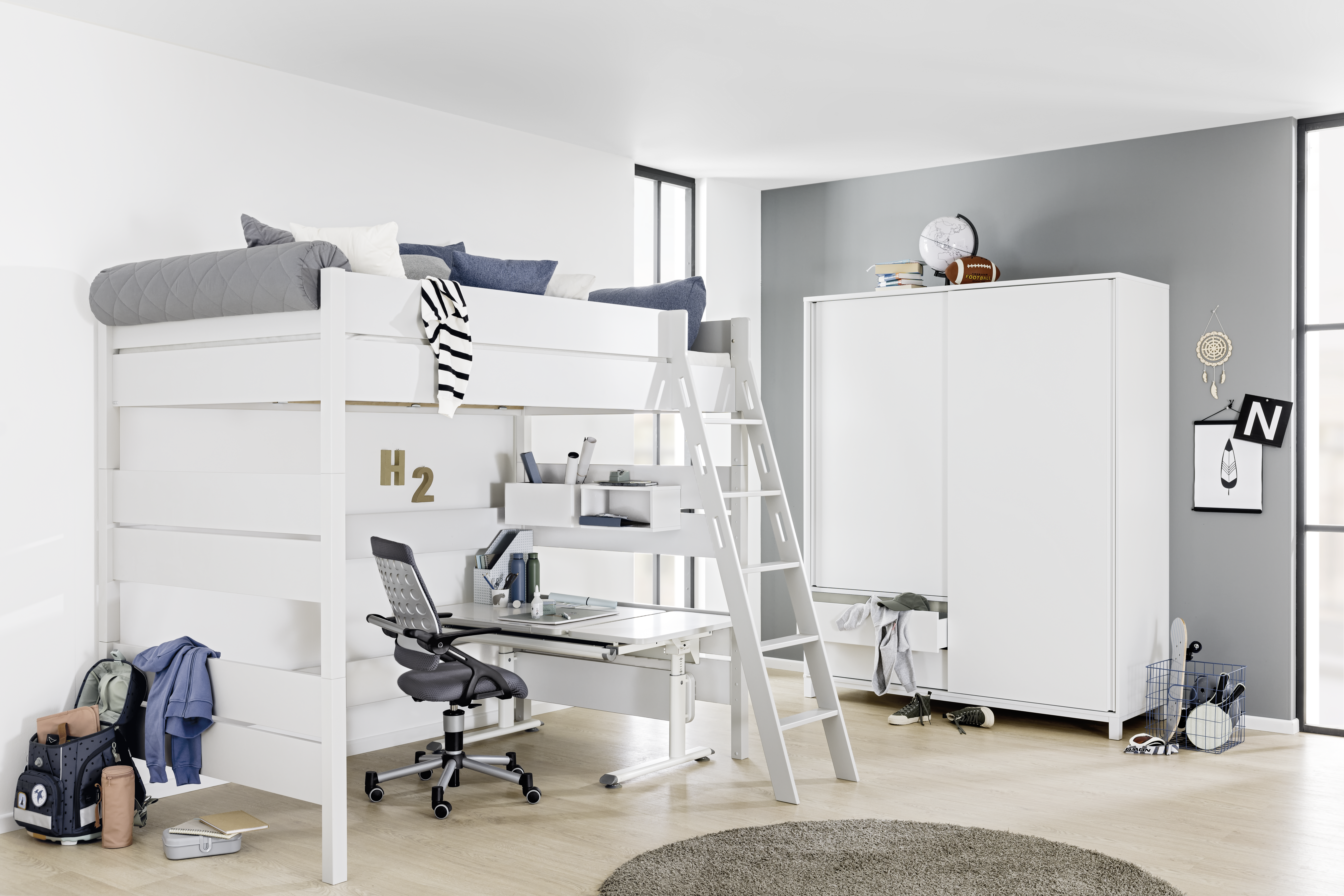 Hochbett Tiago von Paidi / Farbe: Cashmere Beige / Grösse: 106 x 210 cm
