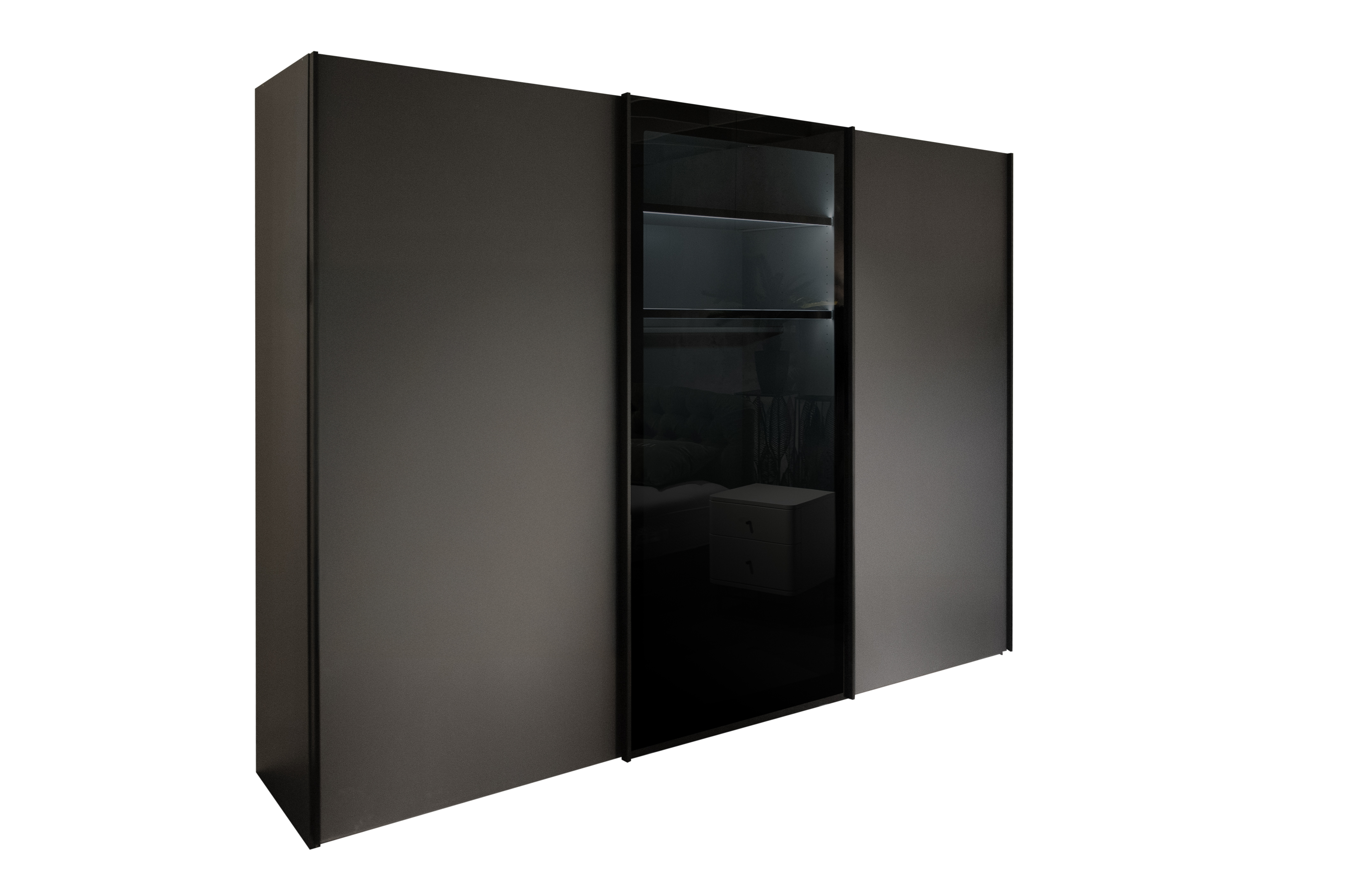 Schwebetürenschrank Dibala Wiemann Oeseder Möbel GmbH & Co. / Farbe: Graphit