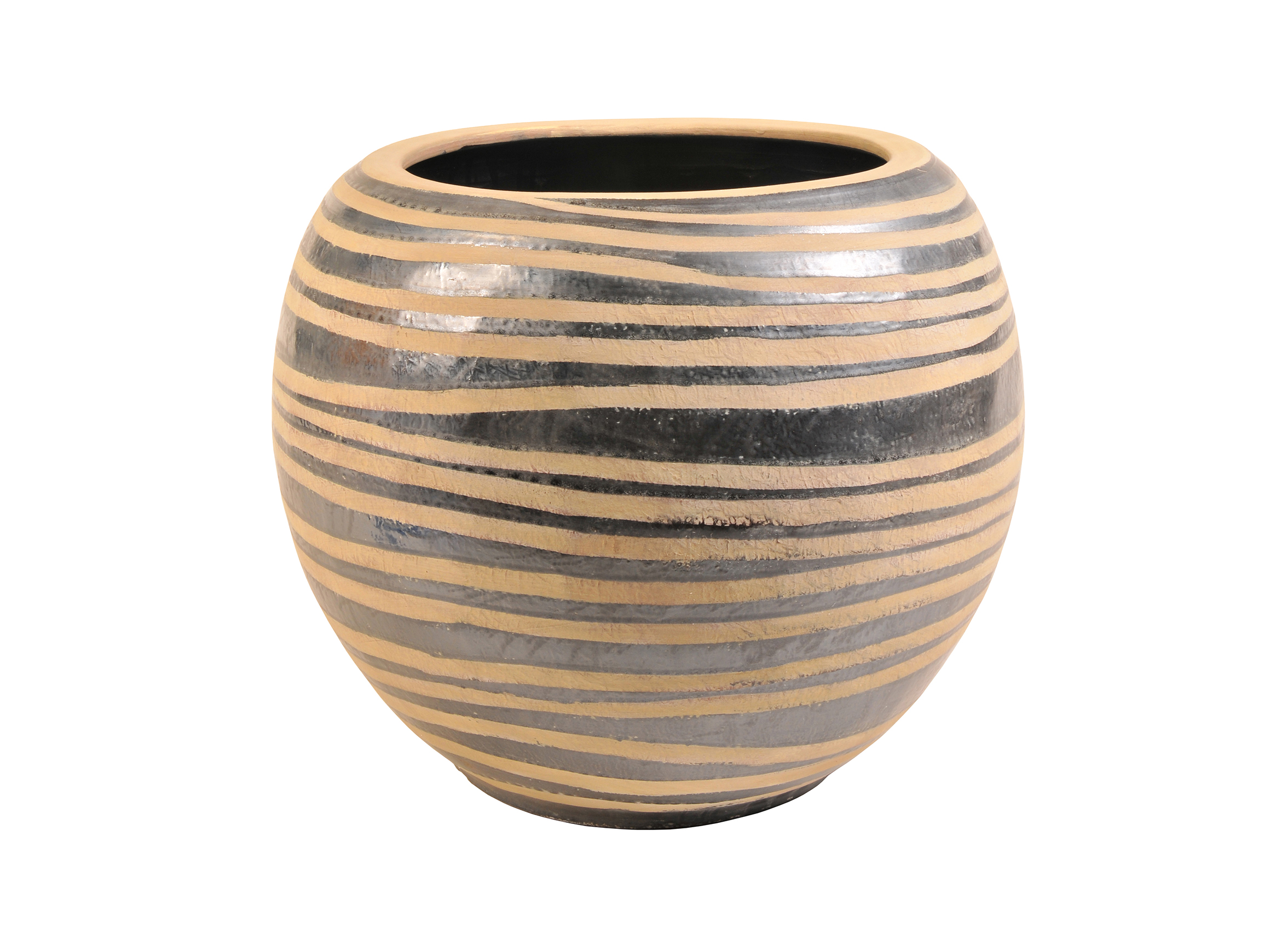 Gefäss Keramik Gestreift H: 48 cm