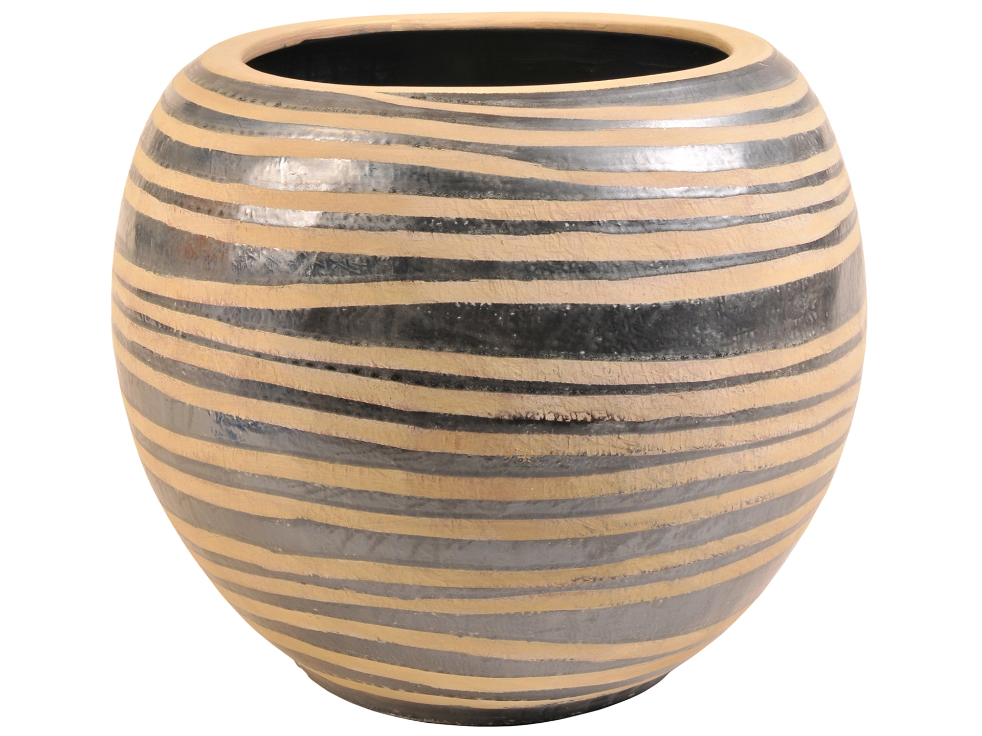 Gefäss Keramik Gestreift H: 48 cm