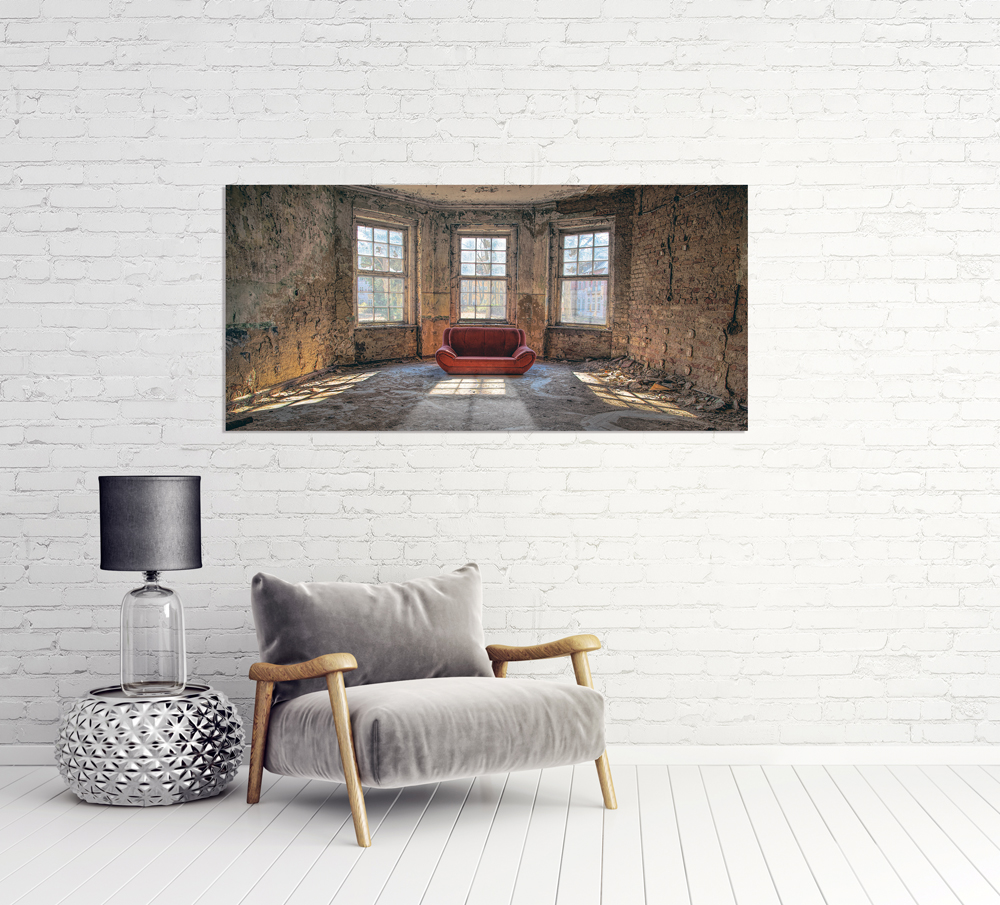 Alubild-Rotes Sofa-image LAND