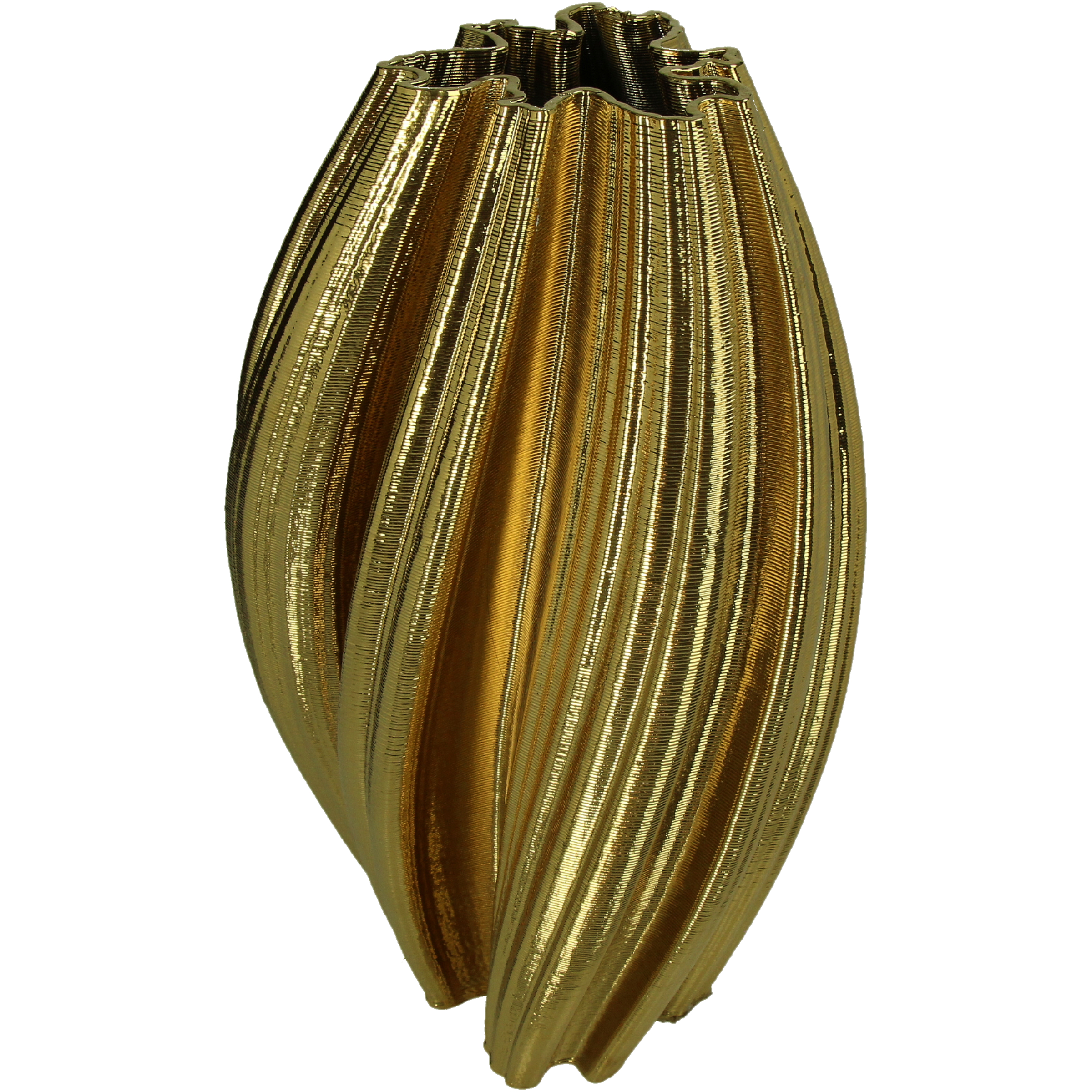 Vase Porzellan, Gold H: 32 cm Kersten