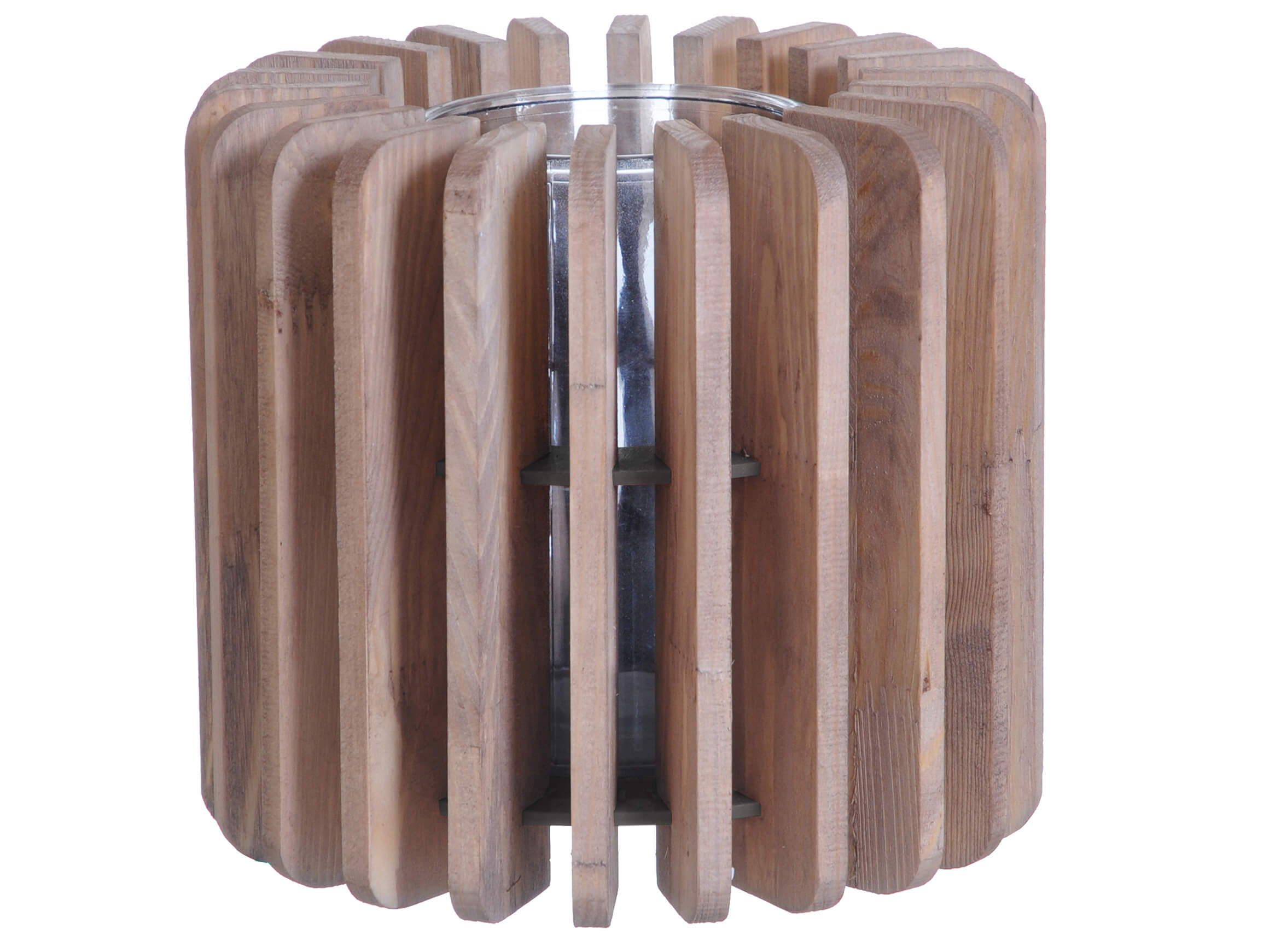Windlicht Holz B: 20 cm Decofinder