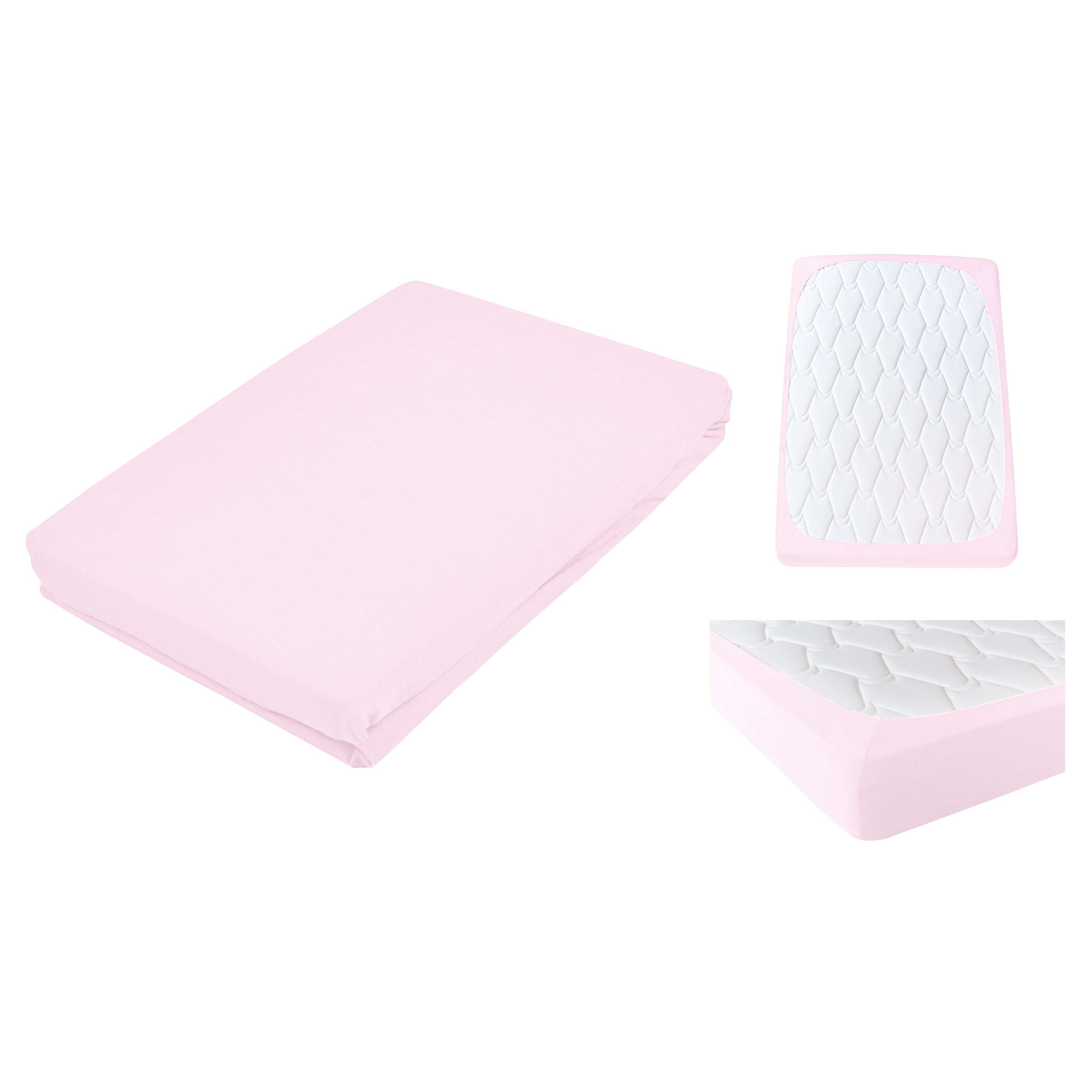 Fitted sheet for topper jersey rose Kremer Leon AG / Size: 90 x cm