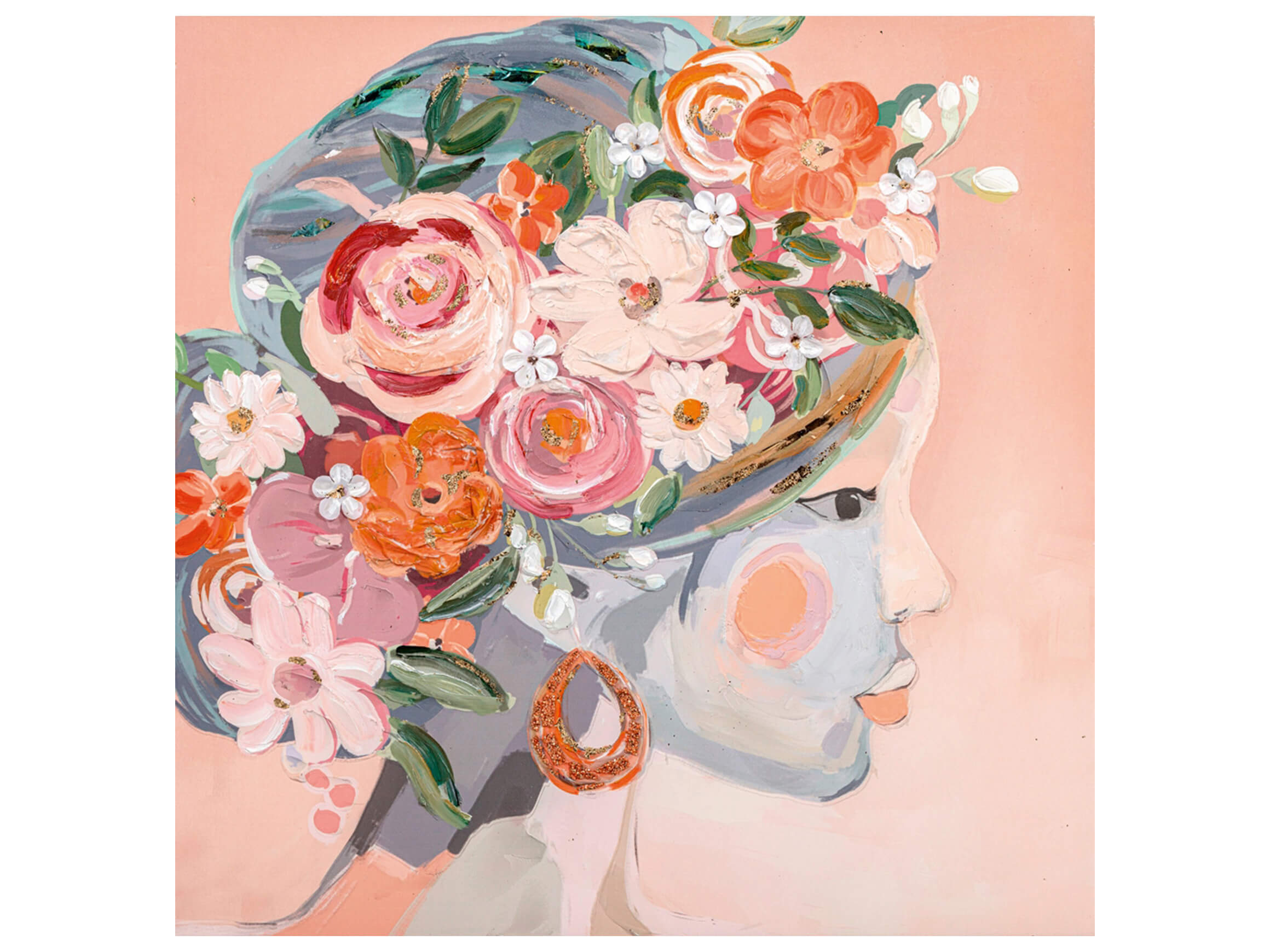 Bild Blumenmädchen Seitenansicht image LAND