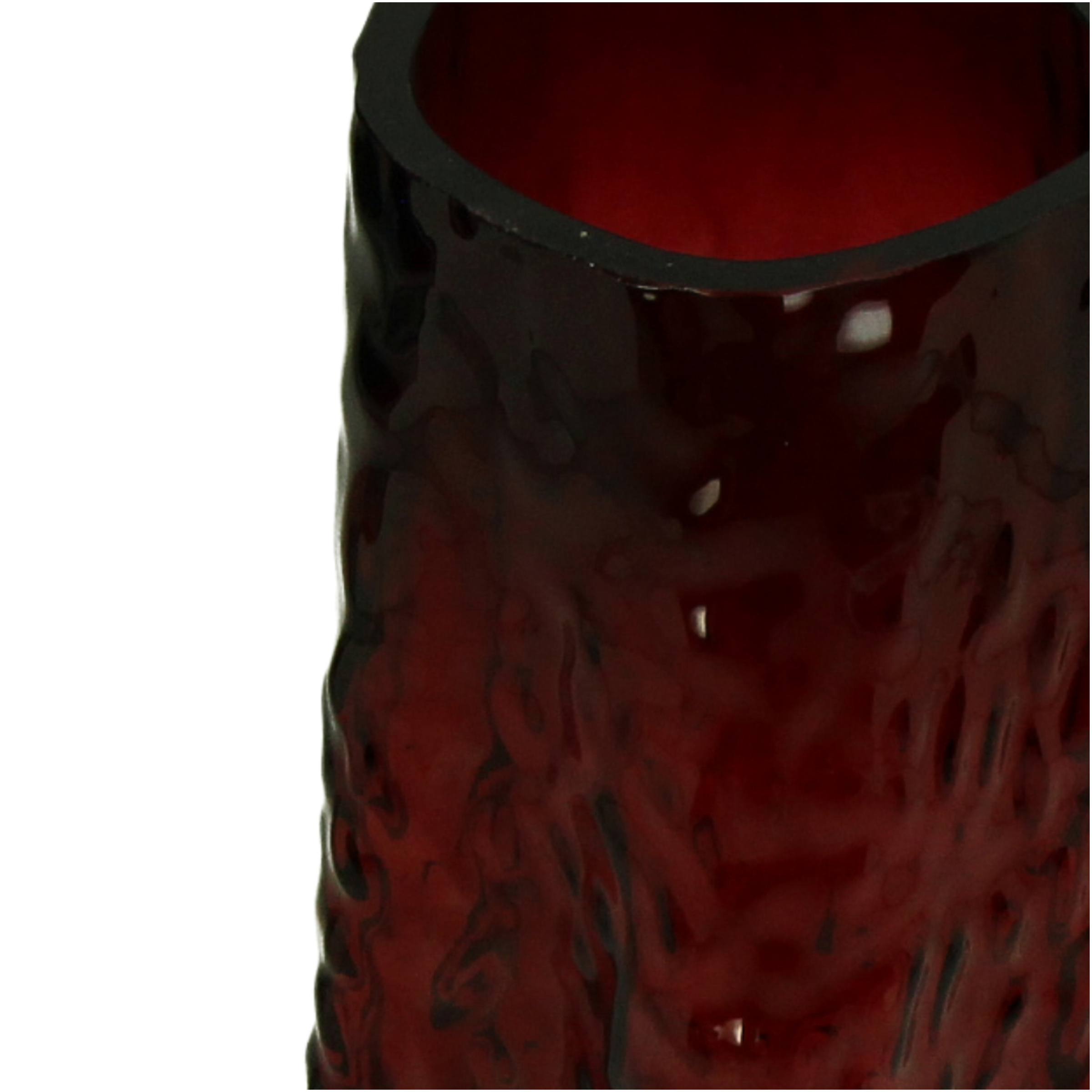 Vase Glas, Rot H: 25 cm Kersten
