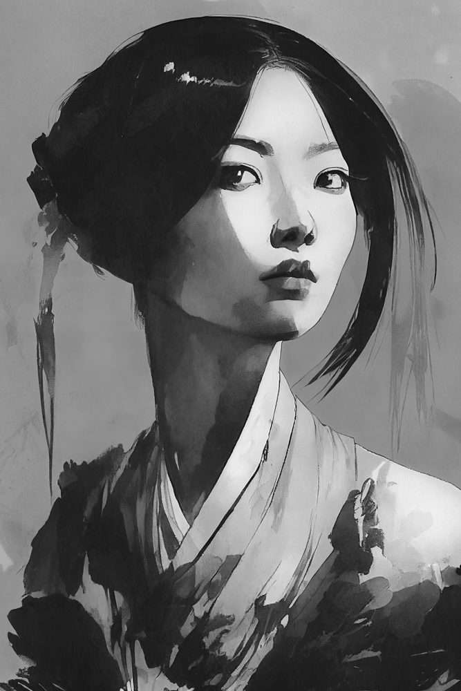 Acrylglasbild-Asia Girl-image LAND