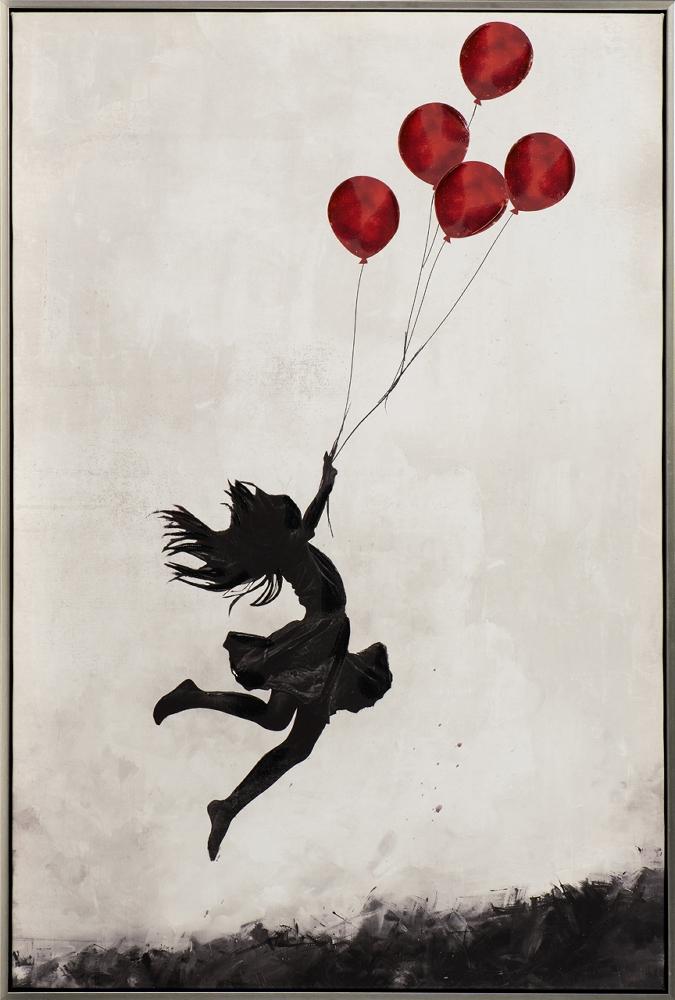 Bild Jumping Ballon Girl image LAND / Grösse: 90 x 60 cm