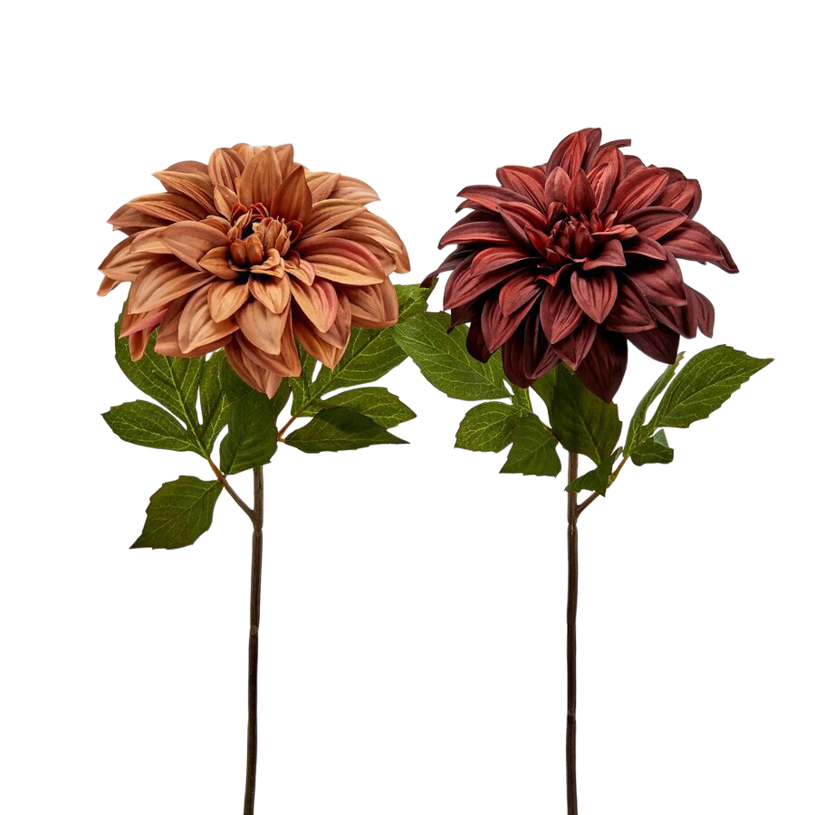 Kunstblume Dahlie Braun-Rot H: 50 cm Edg
