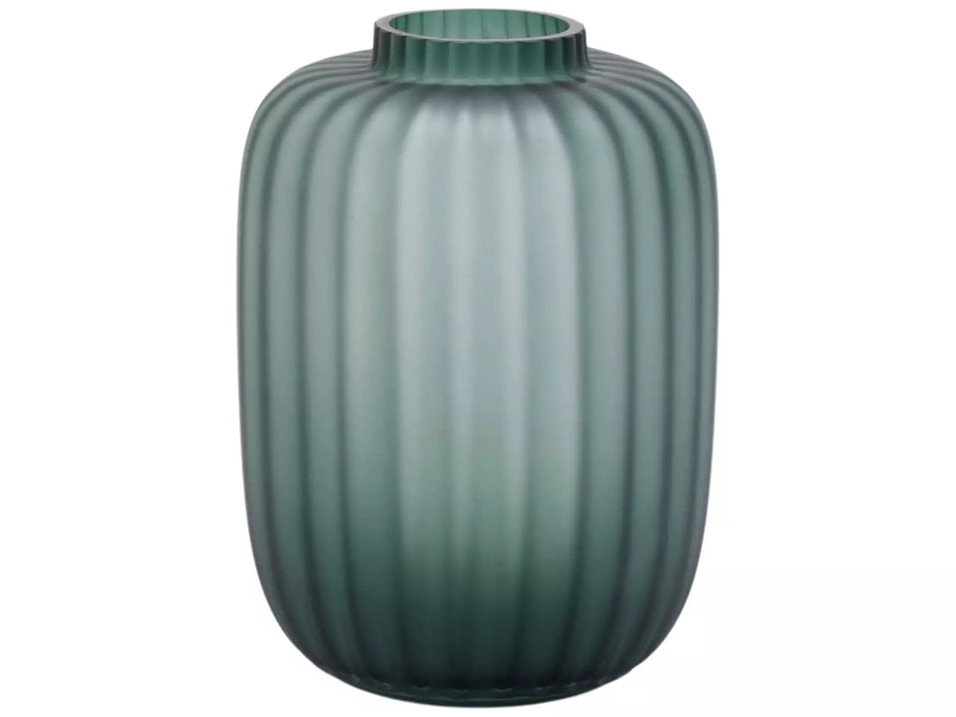 Vase Glas Grün Matt H: 20 cm Edg