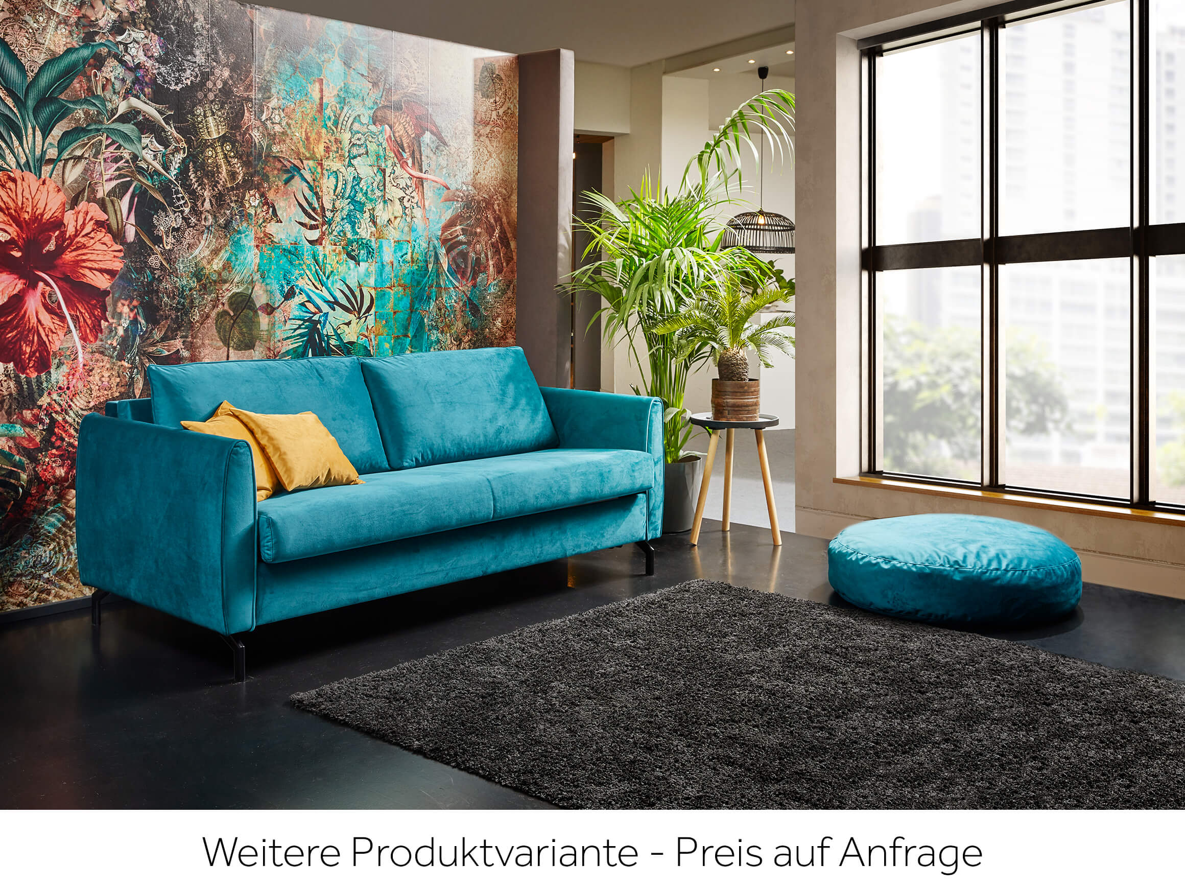 Faltbett Jackson Nehl / Farbe: Petrol / Bezugsmaterial: Stoff