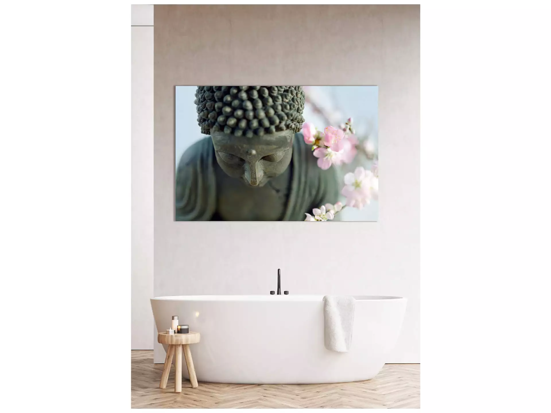 Digitaldruck auf Acrylglas Buddha image LAND / Grösse: 120 x 80 cm