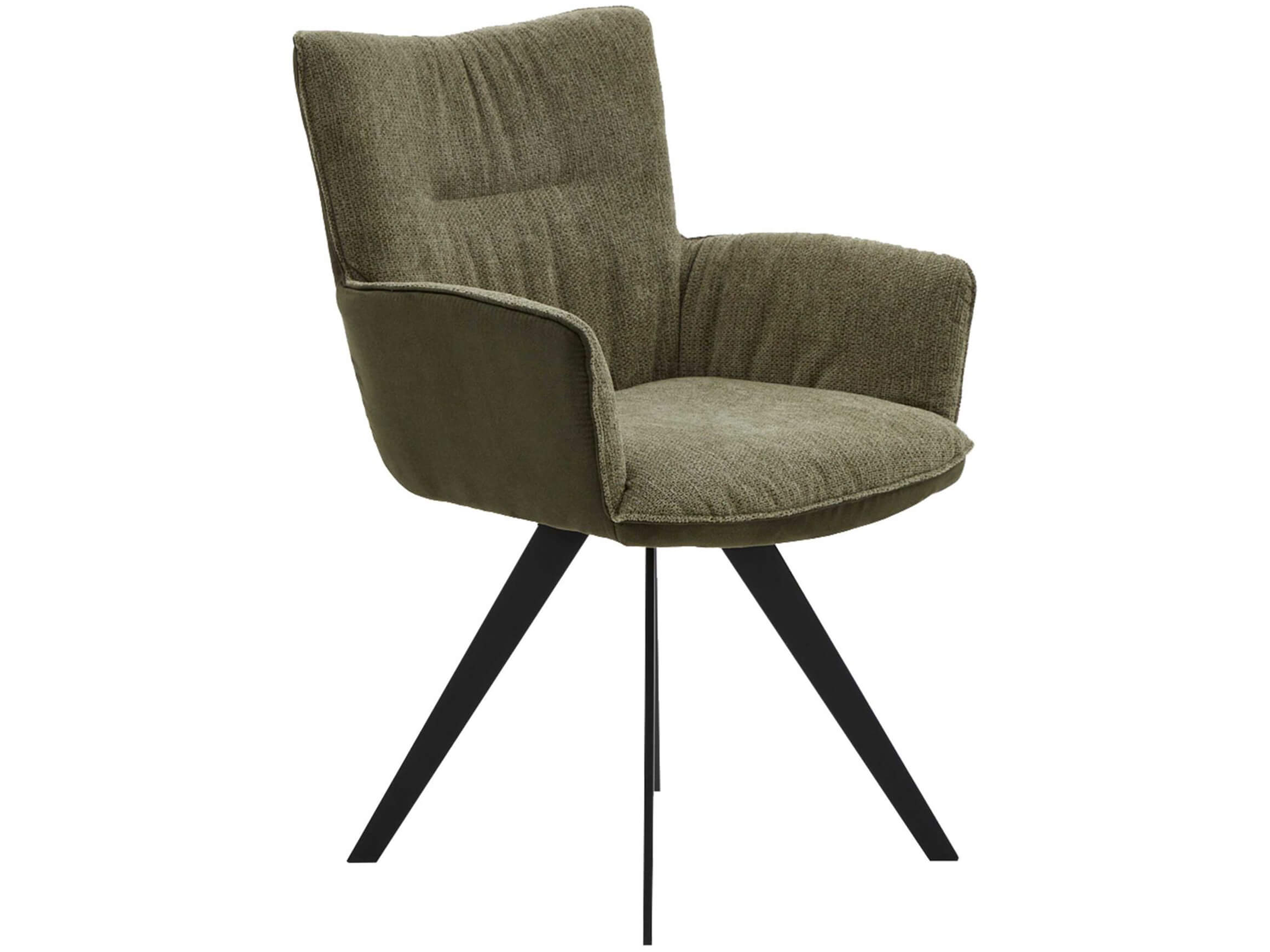 Armlehnstuhl Pancho Eisenstativ Niehoff / Farbe: Grün / Bezugsmaterial: Microfaser Stoff