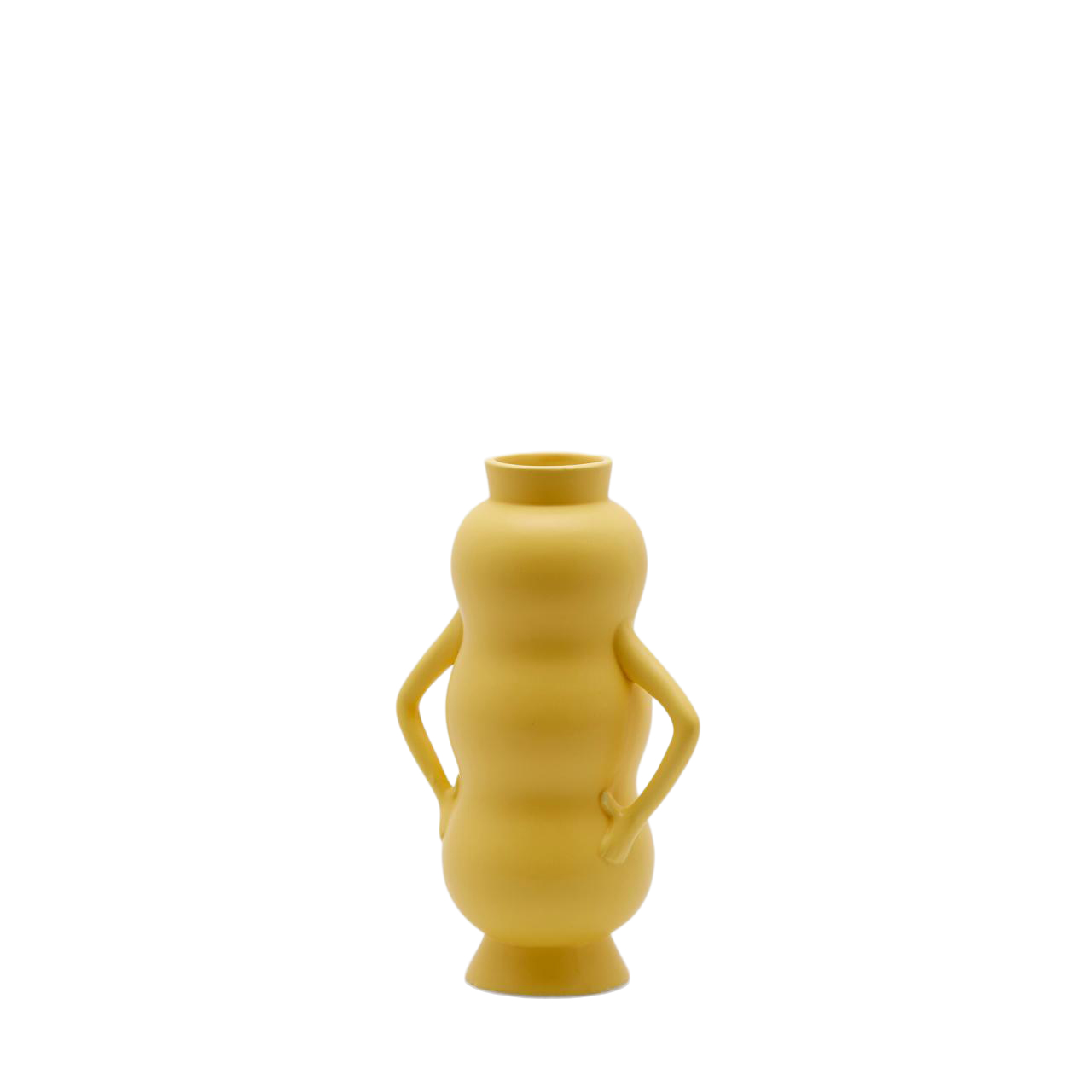 Edg Vase Trilobo Keramik Gelb H: 24 cm Gelb | Schubiger Möbel