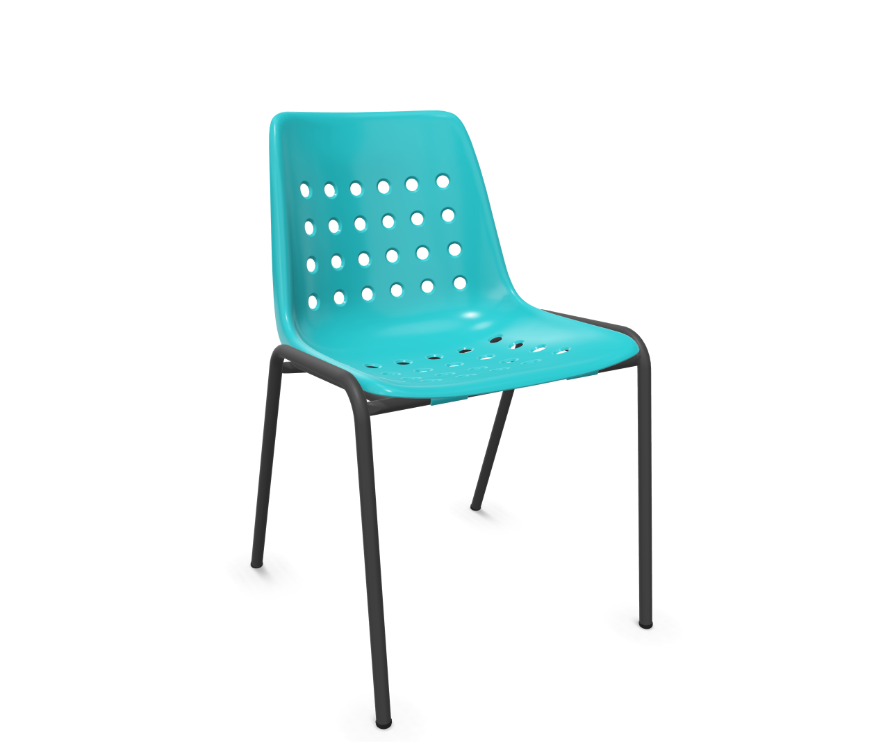 Schalen-Stuhl Bermuda von Schaffner / Farbe: Türkis / Grösse: 50 x 54 cm