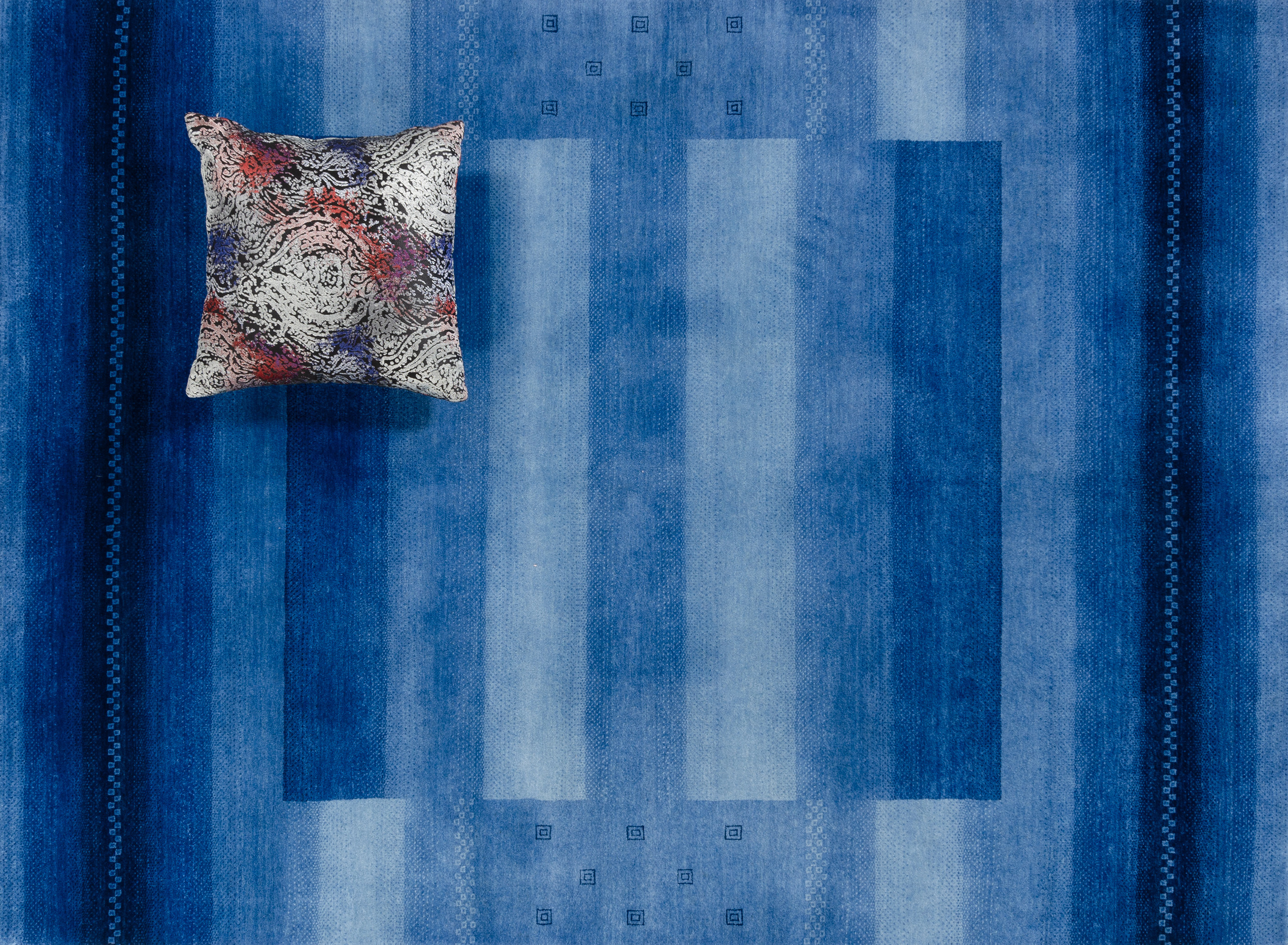 Nomadenteppich Loribaft Blau von Negra