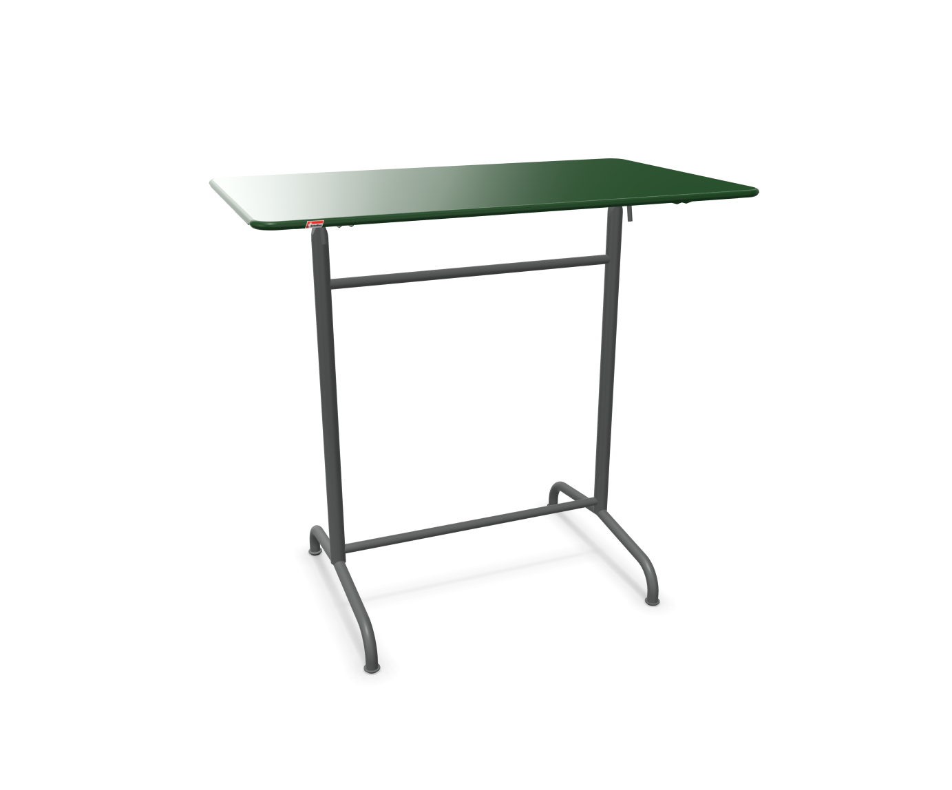 Metall-Stehtisch Rigi von Schaffner / Farbe: Tannengrün / Grösse: 120 x 70 cm