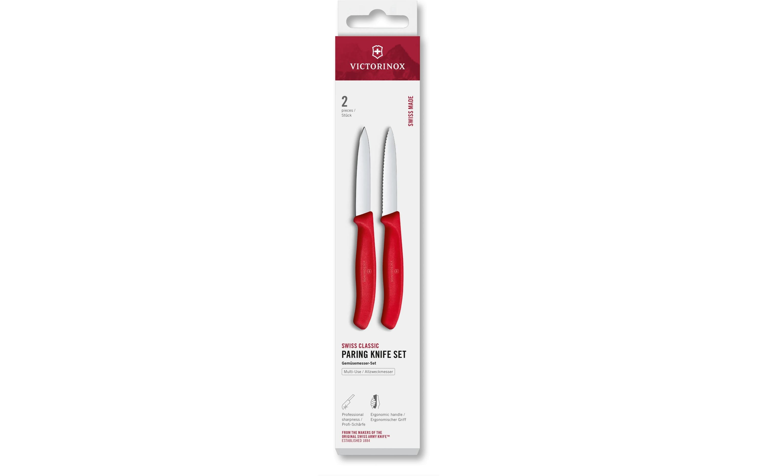 Messer-Set Swiss Classic, 8 cm, 2 Stück Von Victorinox Alltron / Farbe: Rot