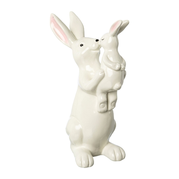 Gasper Figur Hase mit Kind H: 25 cm  | Schubiger Möbel
