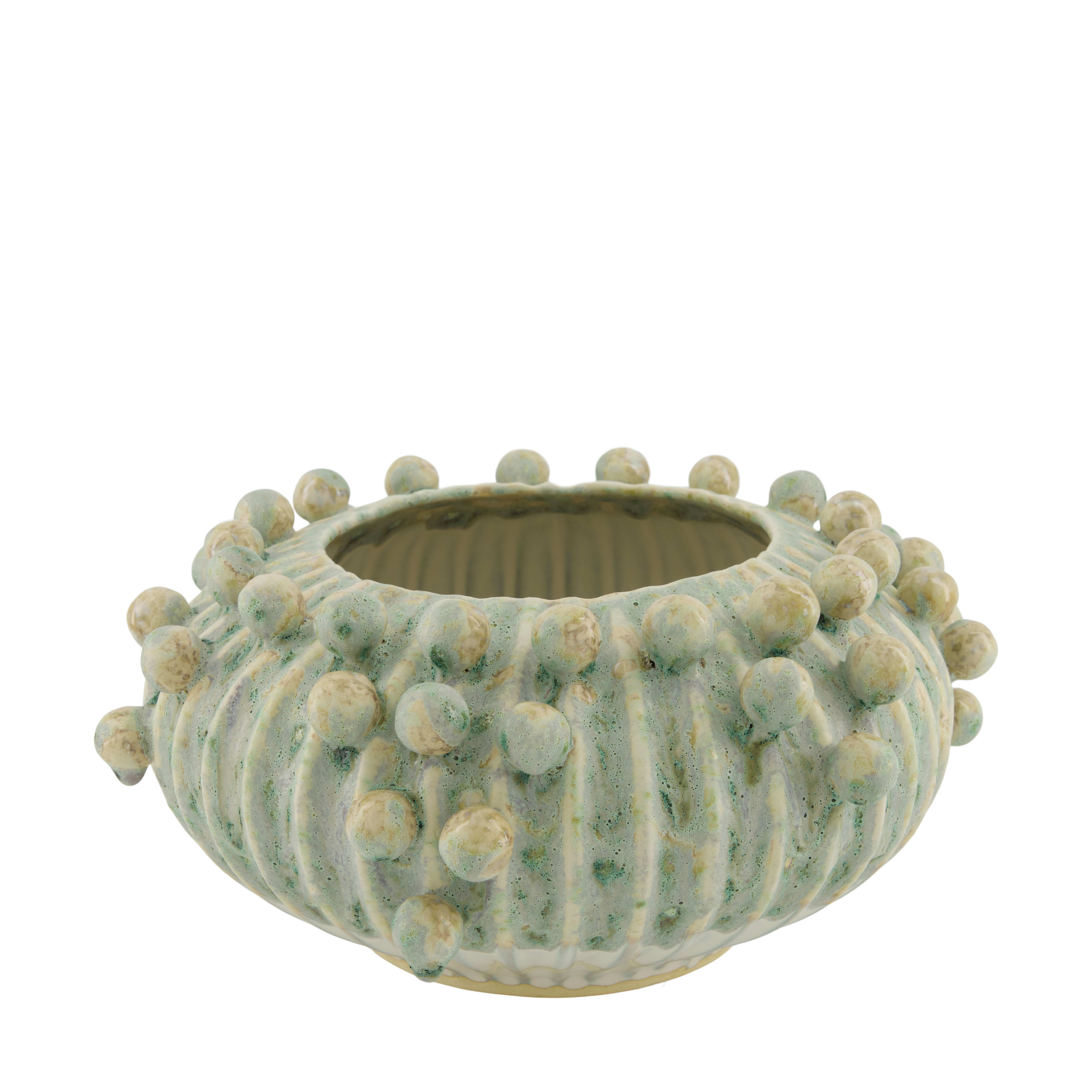 Vase Mit Kugeln, Keramik, Mixgrün Decofinder