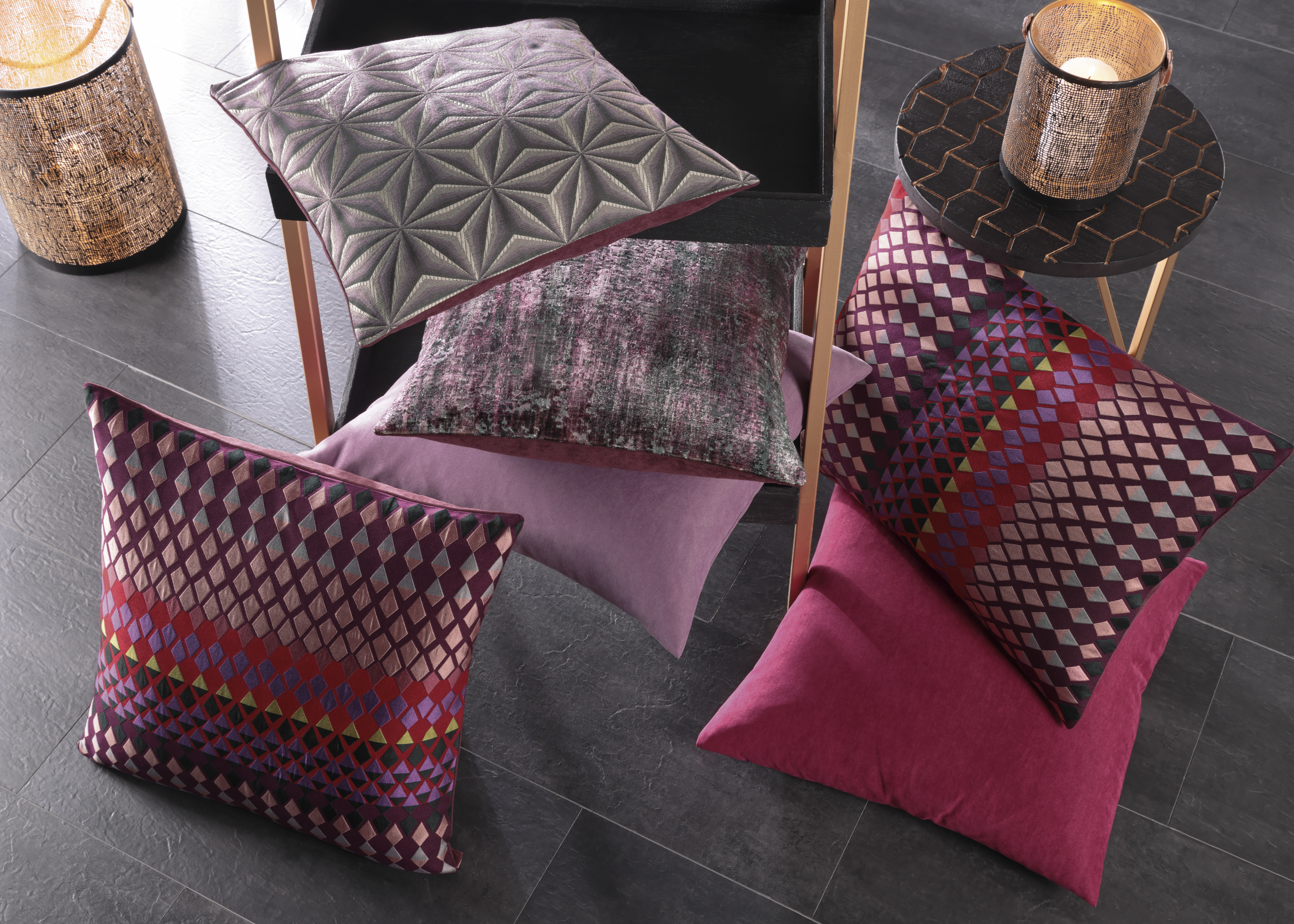 Kissenhülle Stella Beere B: 40 cm Gözze Ambiente Trendlife