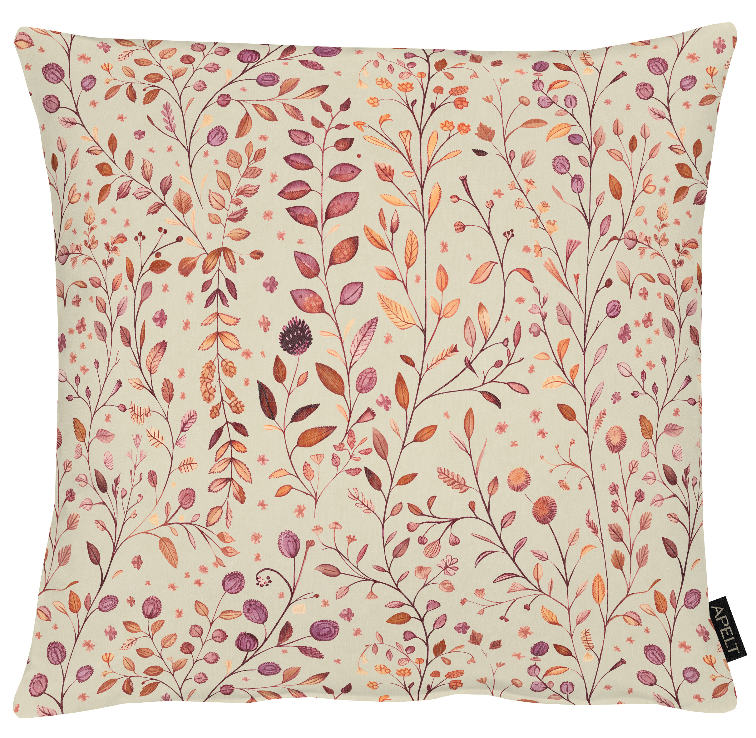 Apelt Kissenhülle Blätterzweige 50x50 cm, Creme Beige | Schubiger Möbel