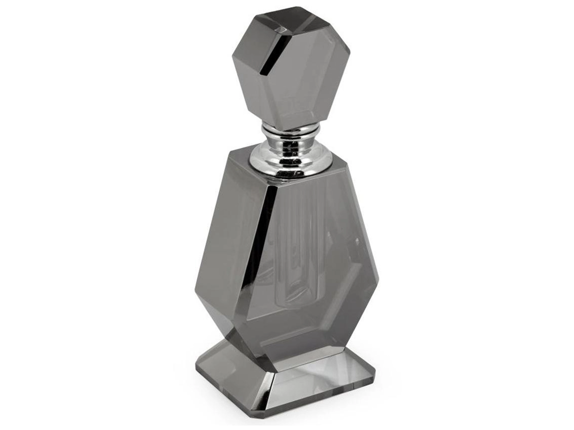 Parfum Flakon Valentine Kristallglas Grau H: 13 cm Abhika