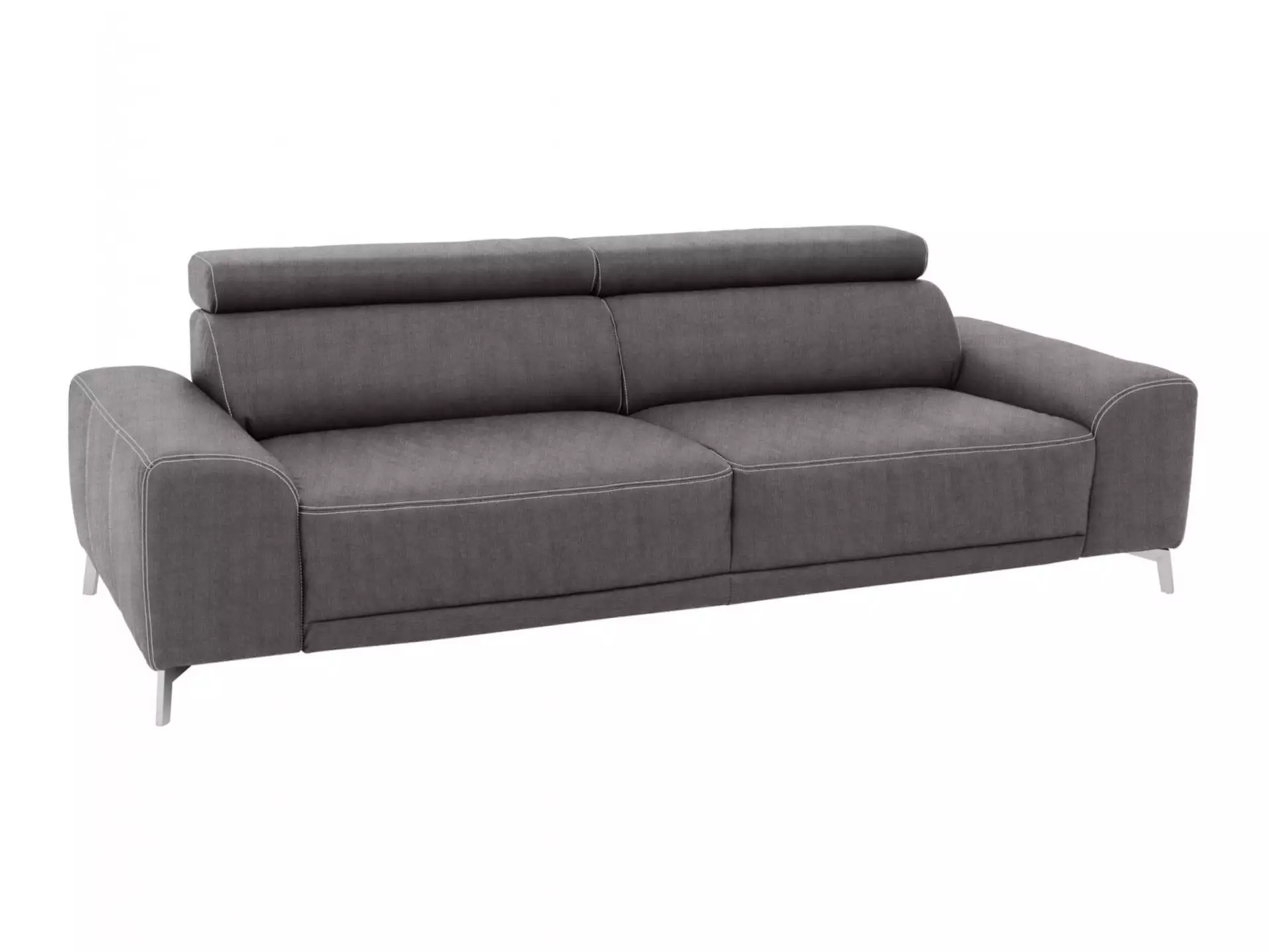 Sofa Lucio Basic B: 242 cm Candy / Farbe: Steel / Material: Stoff Basic