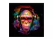 Digitaldruck auf Glas Pop Art Schimpanse mit Kopfhörern image LAND