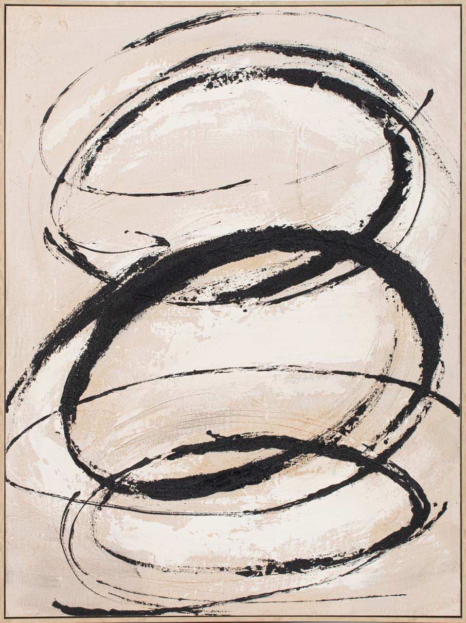 image LAND Gemälde Nature Swirls Graphite  | Schubiger Möbel