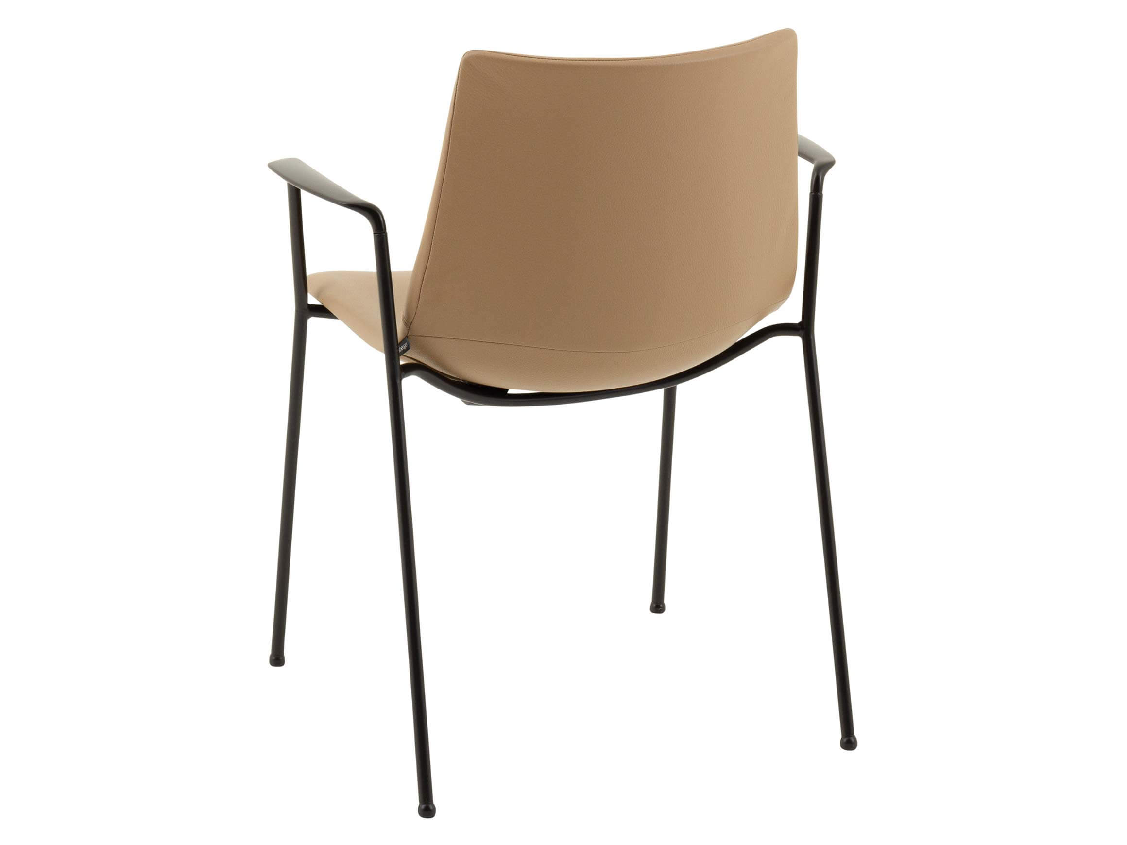 Stuhl Nava mit Armlehnen Girsberger / Farbe: Schlamm, Material: