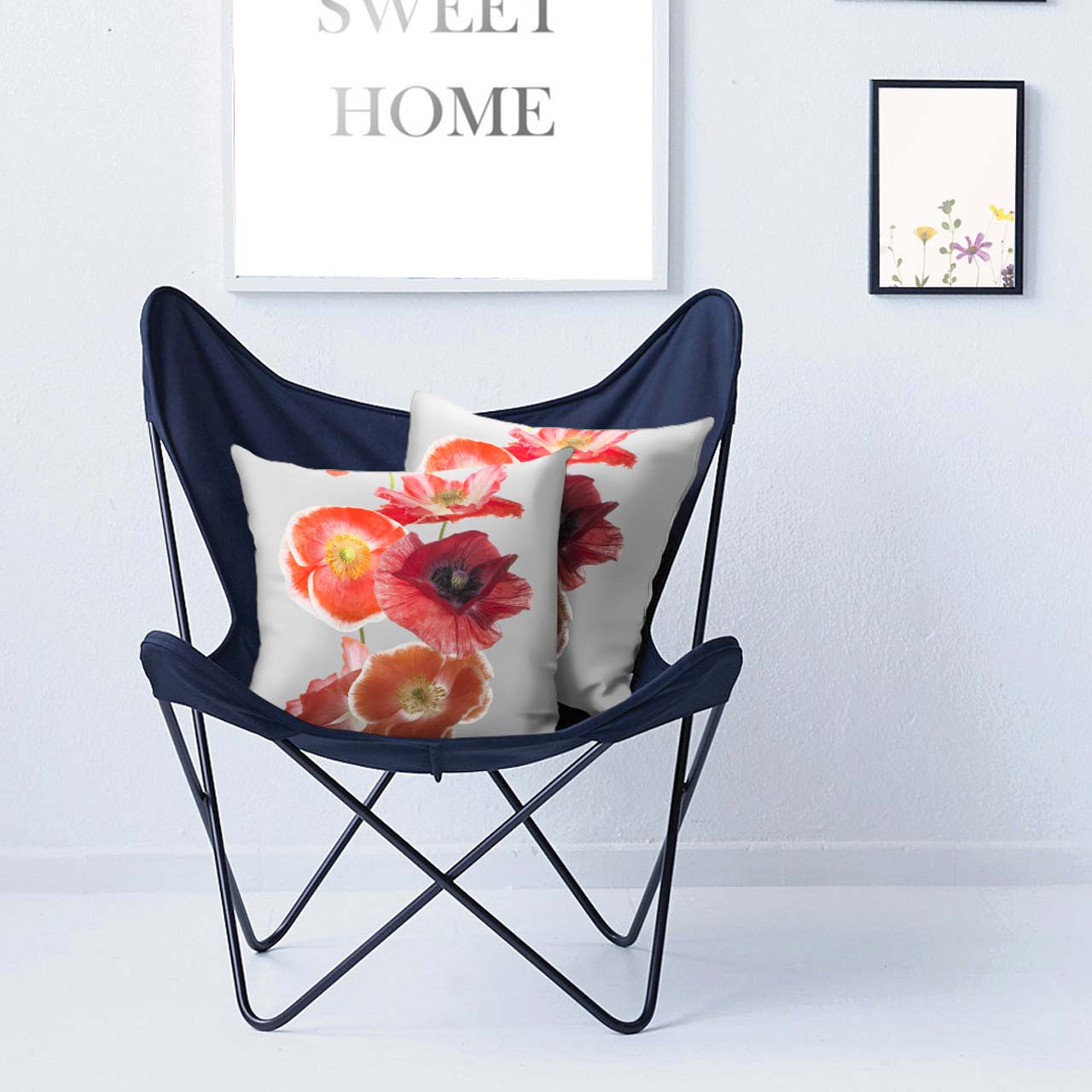 Kissenhülle Mohn Weiss 50x50 cm Apelt / Farbe: