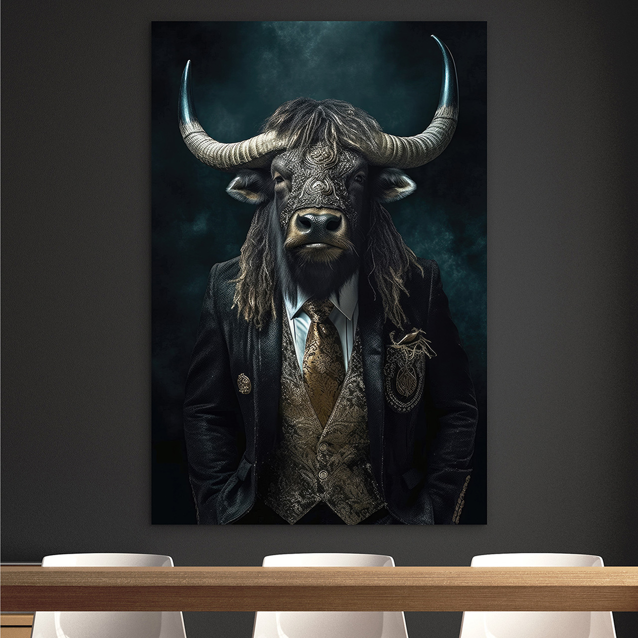 Canvas-Stylish Mr. Bull-image LAND