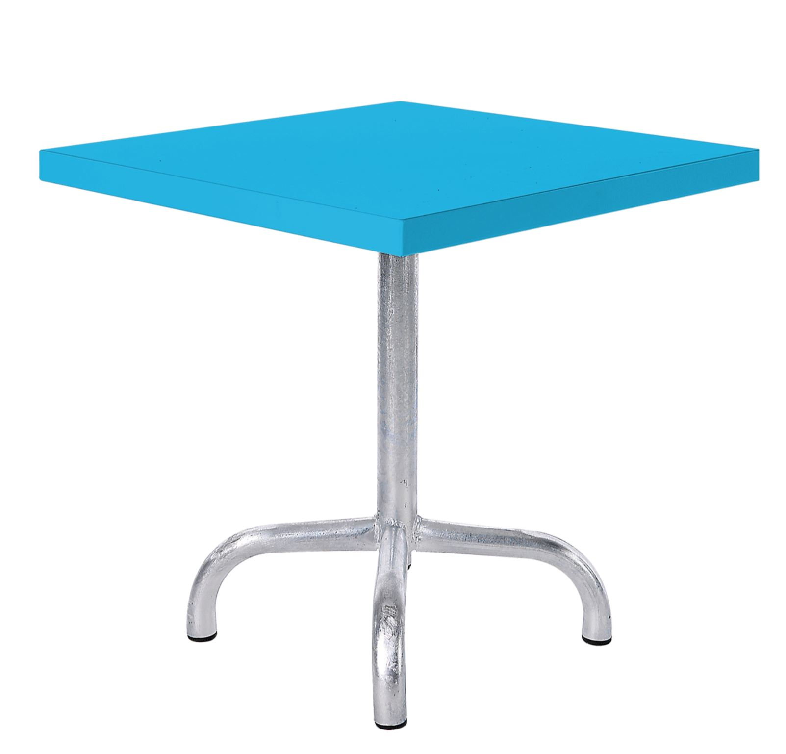 Metall-Beistelltisch Säntis Quadratisch Feuerverzinkt von Schaffner / Farbe: Türkis / Grösse: 50 x 50 cm