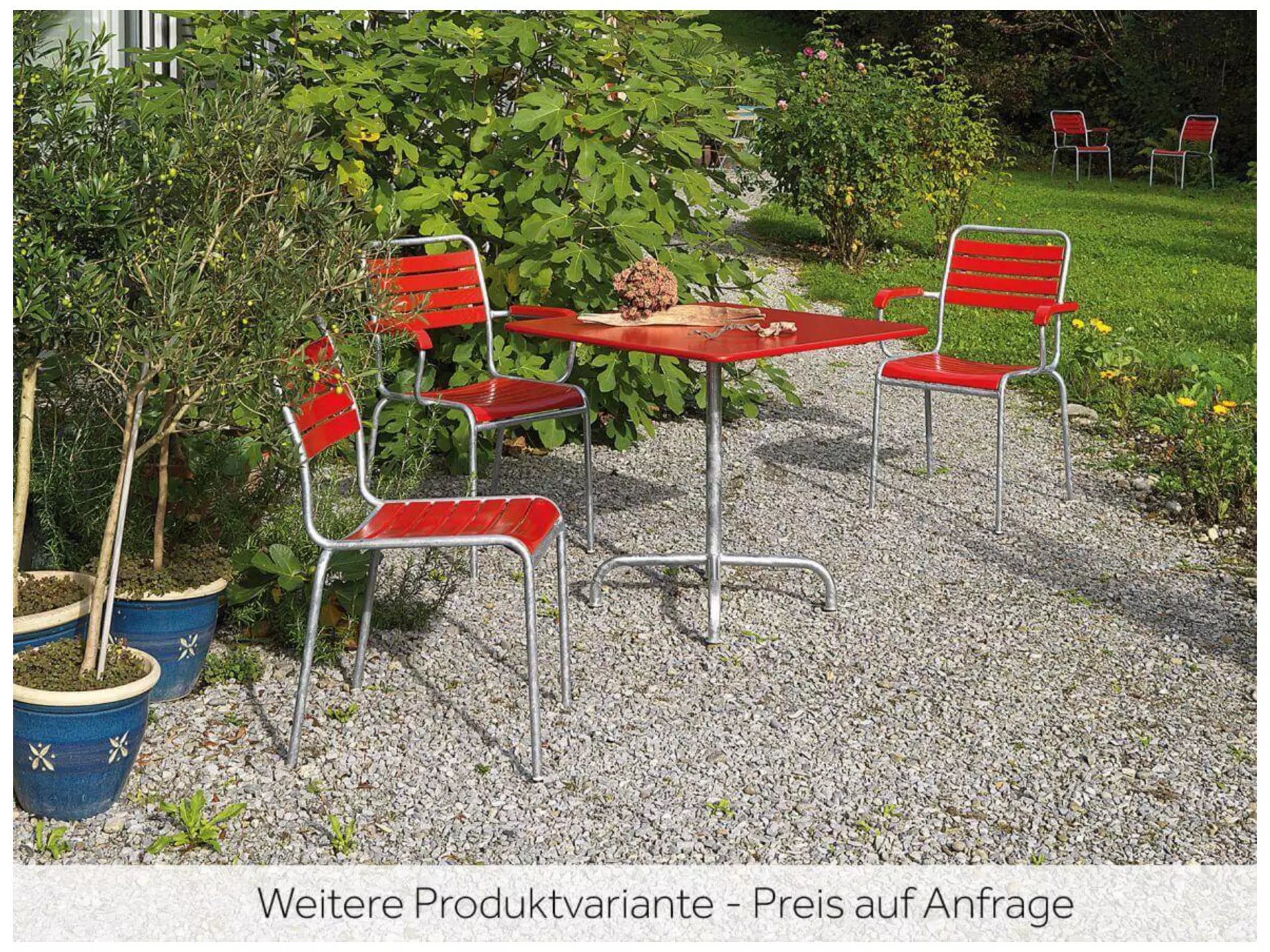 Holzlatten-Stuhl Rigi Schaffner / Farbe: Rot