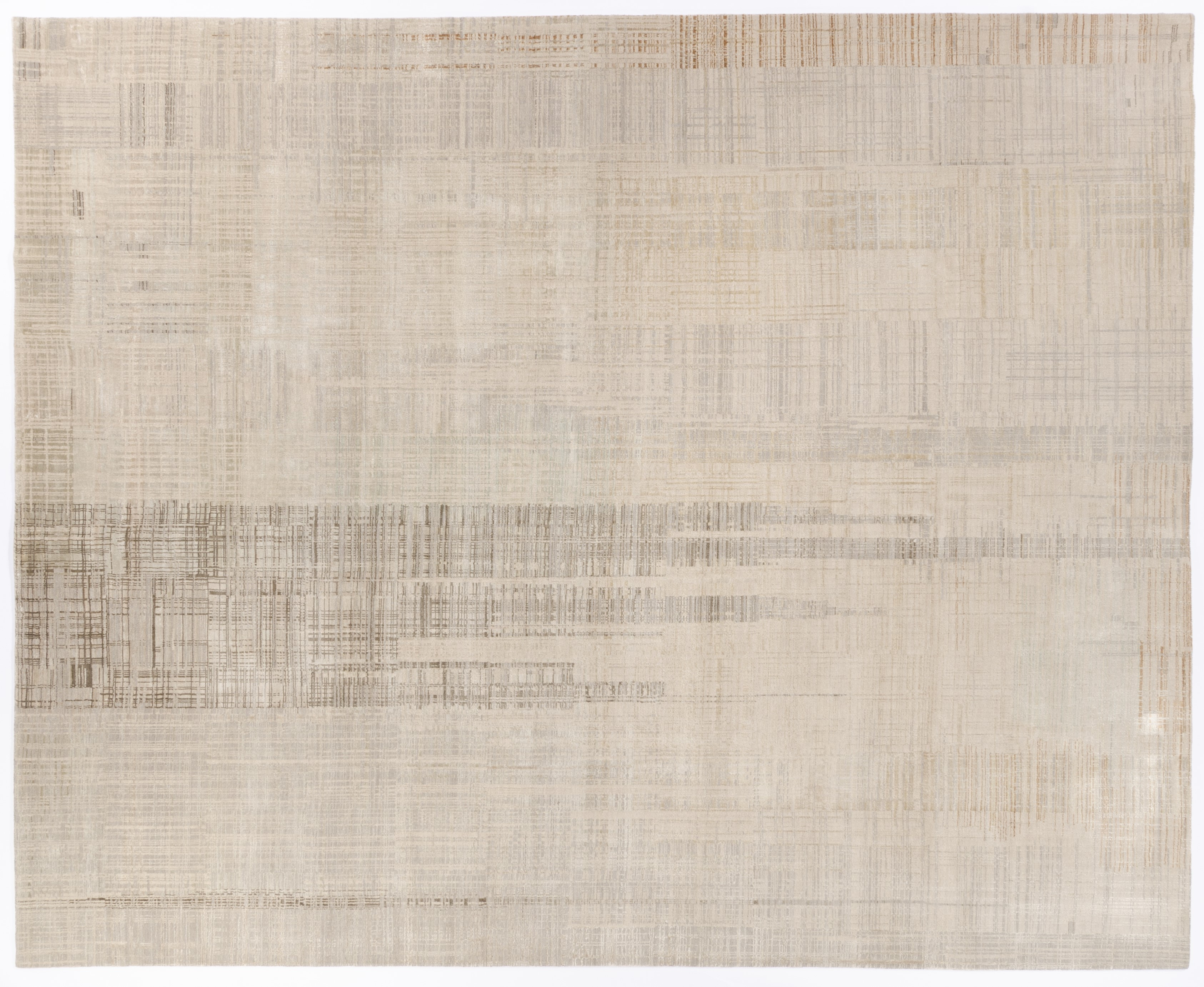 Moderner Teppich Kousha Fein Negra / Farbe: Creme